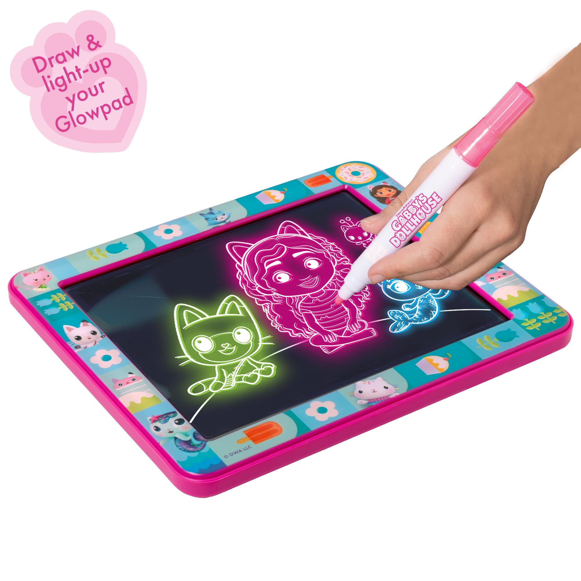 John Adams Gabby's Dollhouse GLOWPAD - Light-Up Drawing Board for Kids 3+ 2