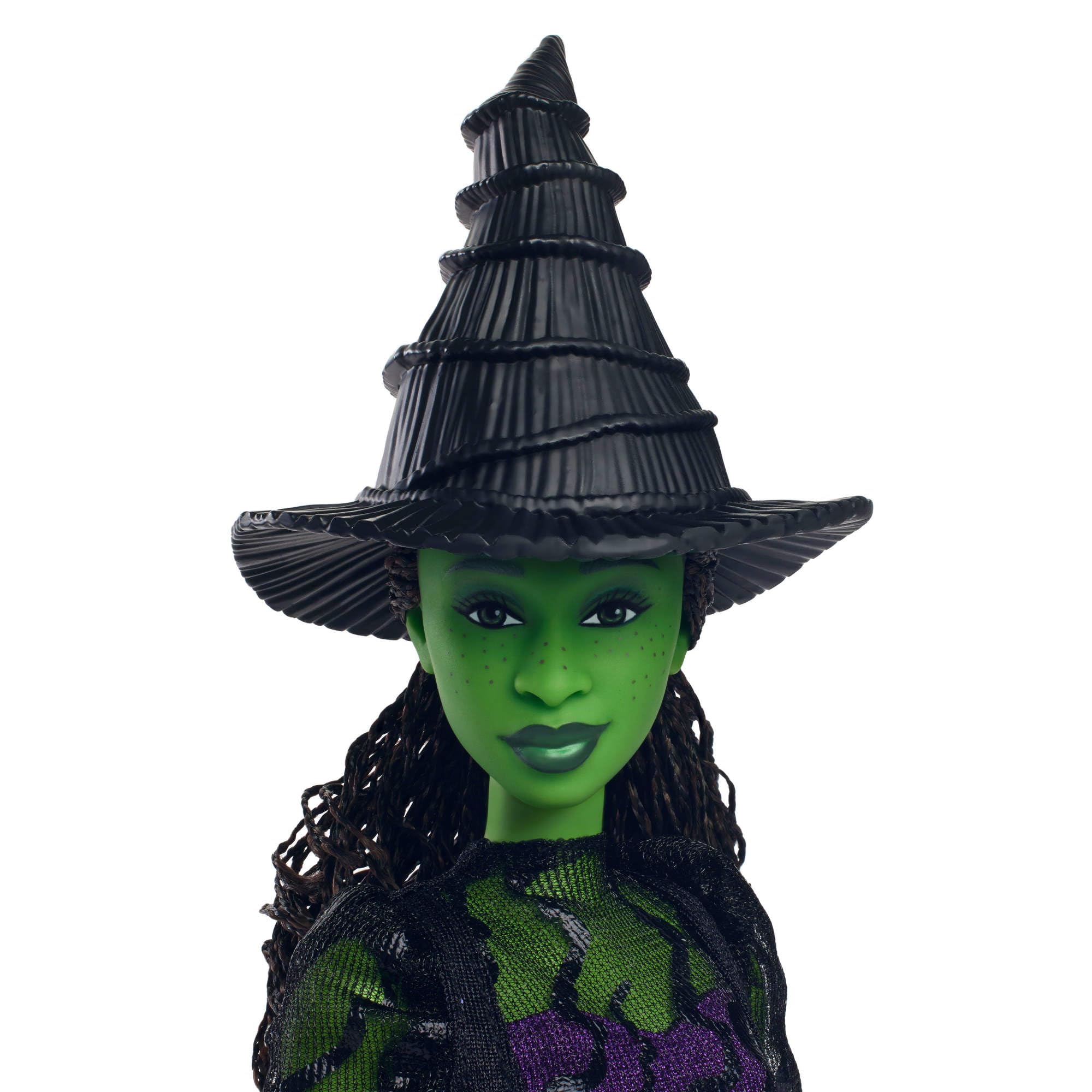 Mattel Elphaba Fashion Doll - 11.4 Inch, Ages 4+, Green Skin, Braided Hair, Removable Outfit 3