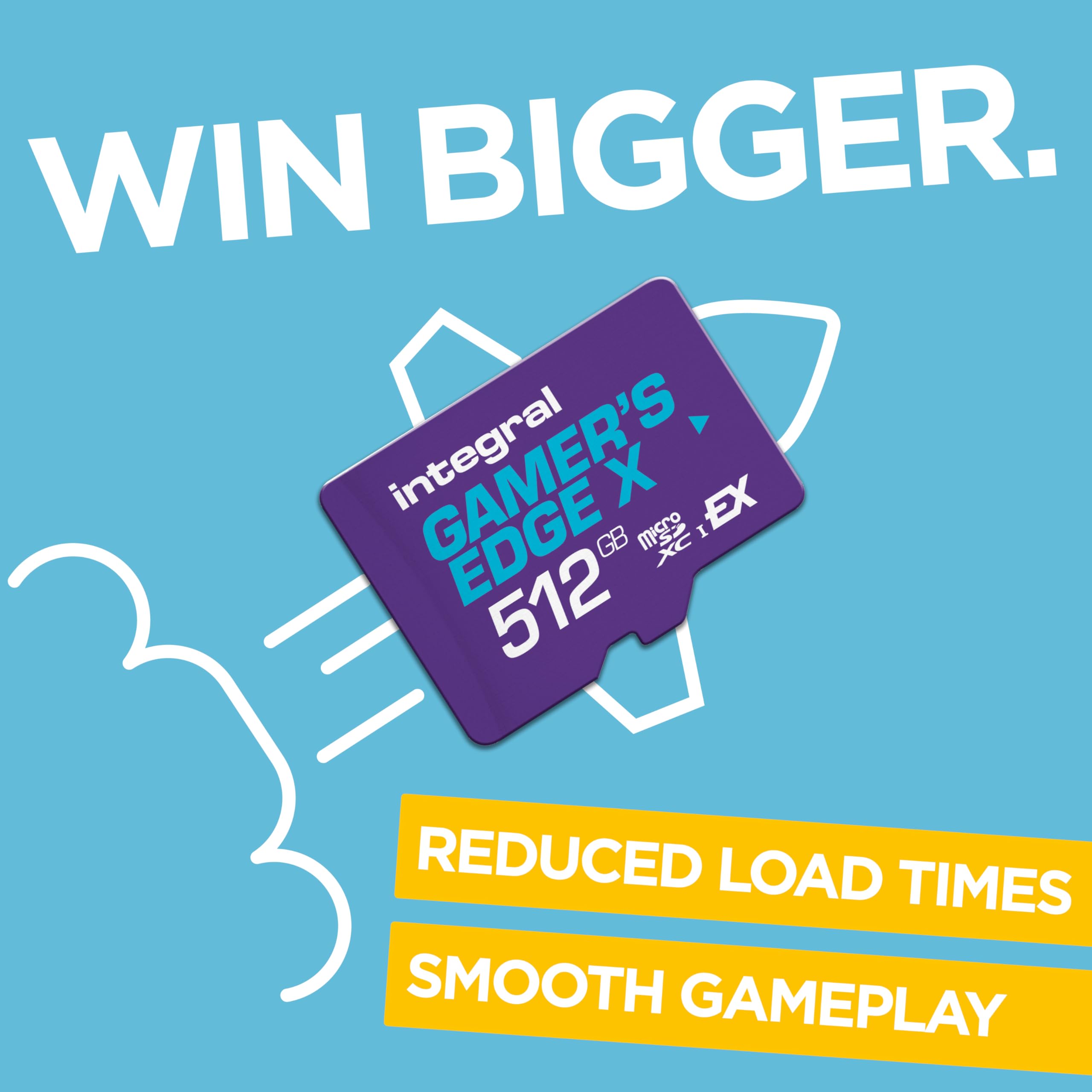 Integral 512GB Gamer's Edge X Micro SD Express Card for Nintendo Switch 2 - NVMe PCIe, 890MB/s Read, 810MB/s Write, A2, 4K Video 4