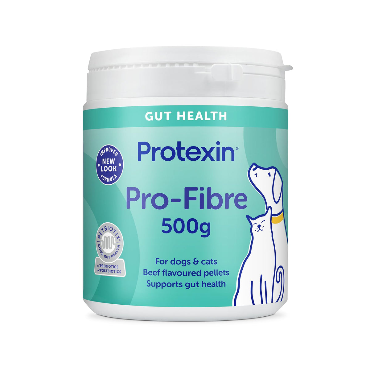 Protexin Pro-Fibre Probiotic Pellets for Dogs & Cats - Beef Flavour, 500g