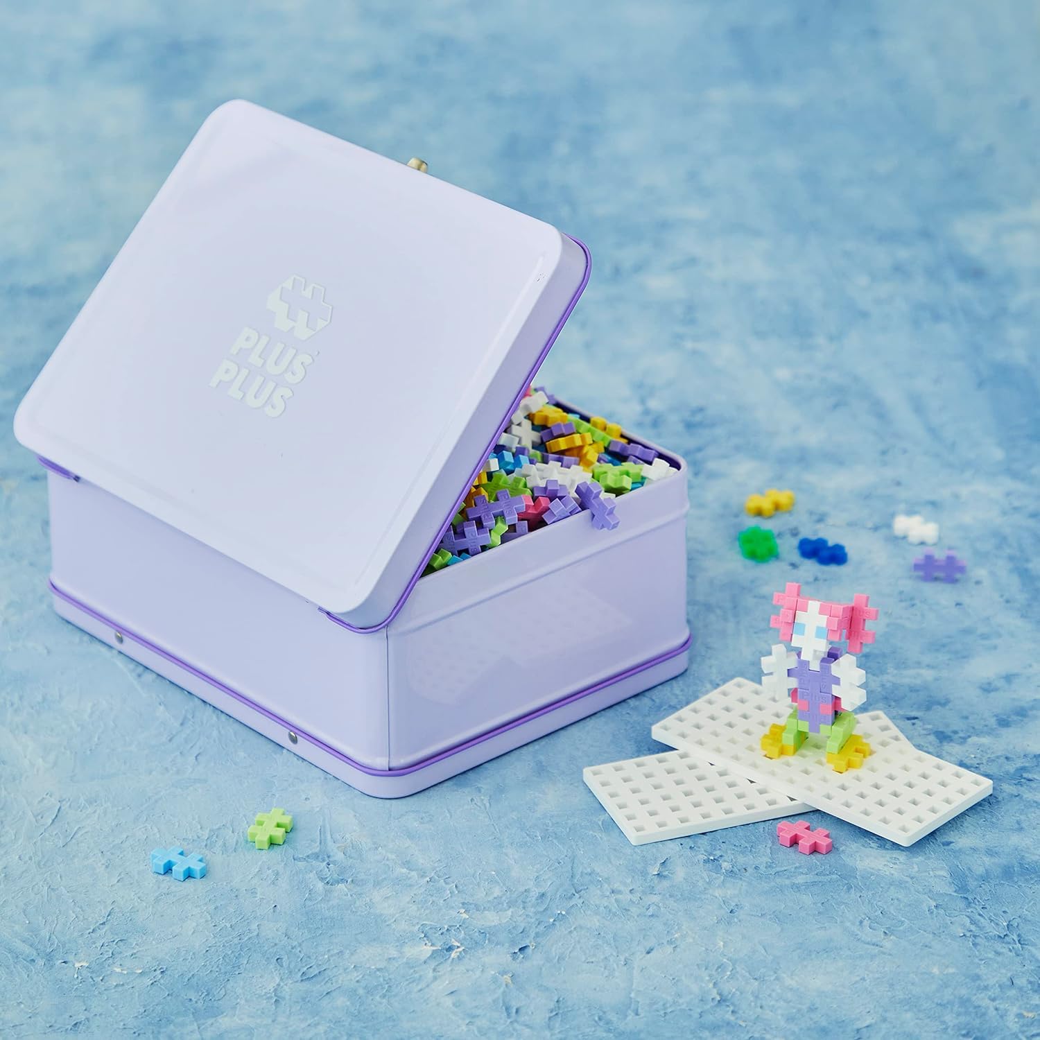 PLUS PLUS 52283 Ingenious Construction Toy - Pastel Color Set | Includes Storage Box | Ages 60 Months+ 5
