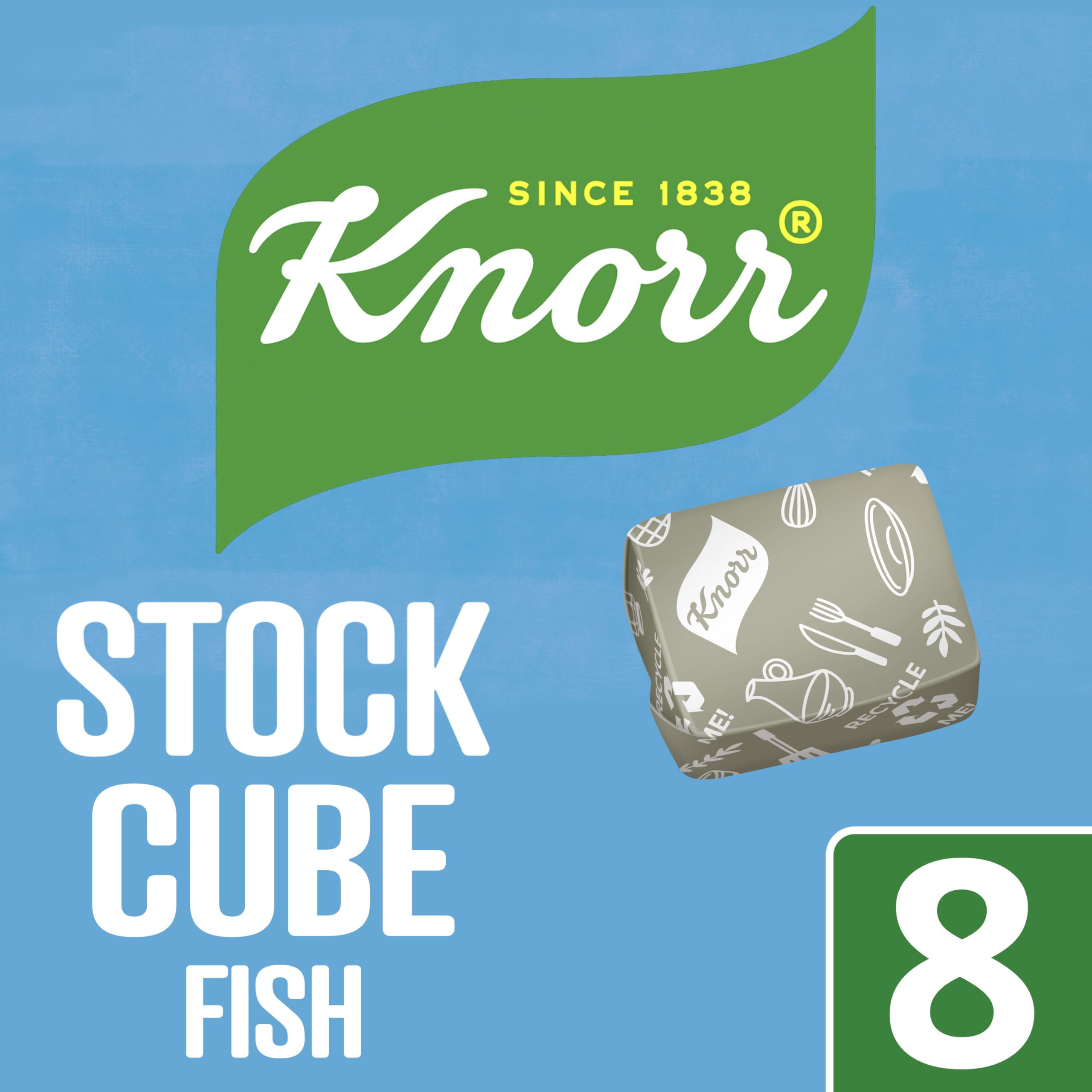 Knorr Fish Stock Cubes - Improved Recipe for Richer Flavour | 8 x 10g Cubes