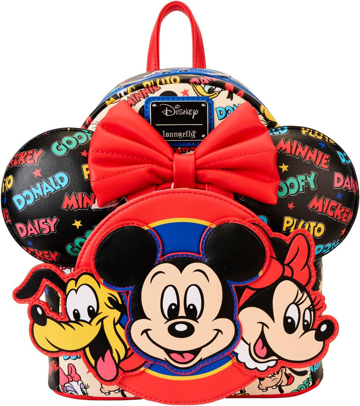 Loungefly Disney Mickey and Friends Classic Ear Holder Mini Backpack Combo (WDBKS0025)