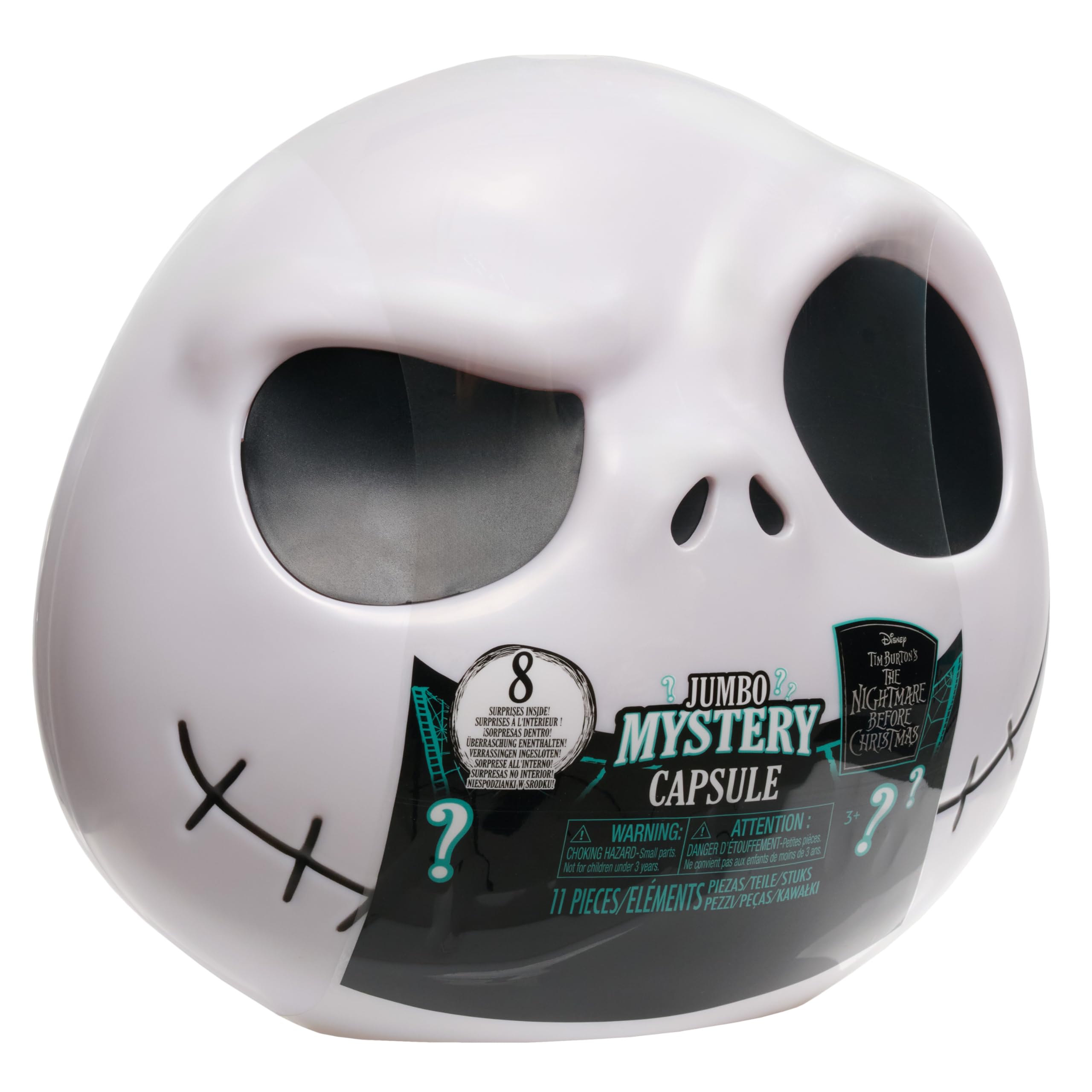 Disney Tim Burton's The Nightmare Before Christmas Jumbo Mystery Capsule - 8 Frightfully Fun Surprises, Ages 3+ 2
