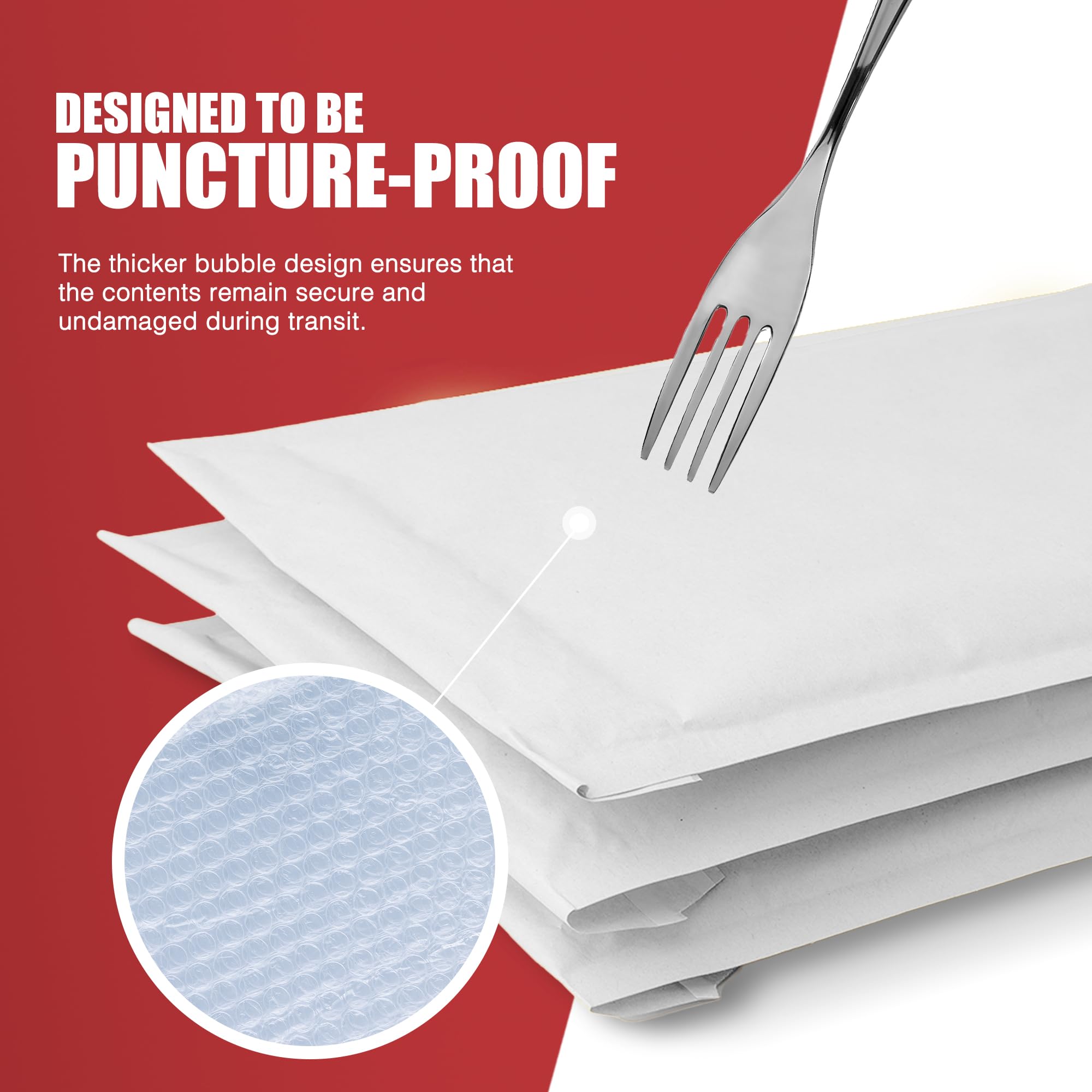 Merrimen A3 Padded Envelope Mailers - 10 Pack White Protective Plastic Mailers | 300x455mm 6