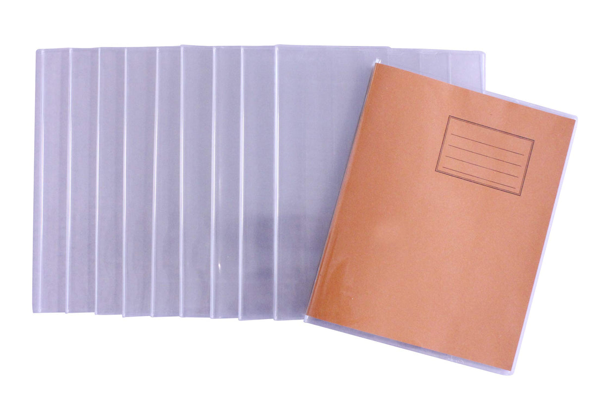 Bright Ideas Clear PVC A5 Exercise Book Covers - Pack of 10 | Durable Protection | Reusable