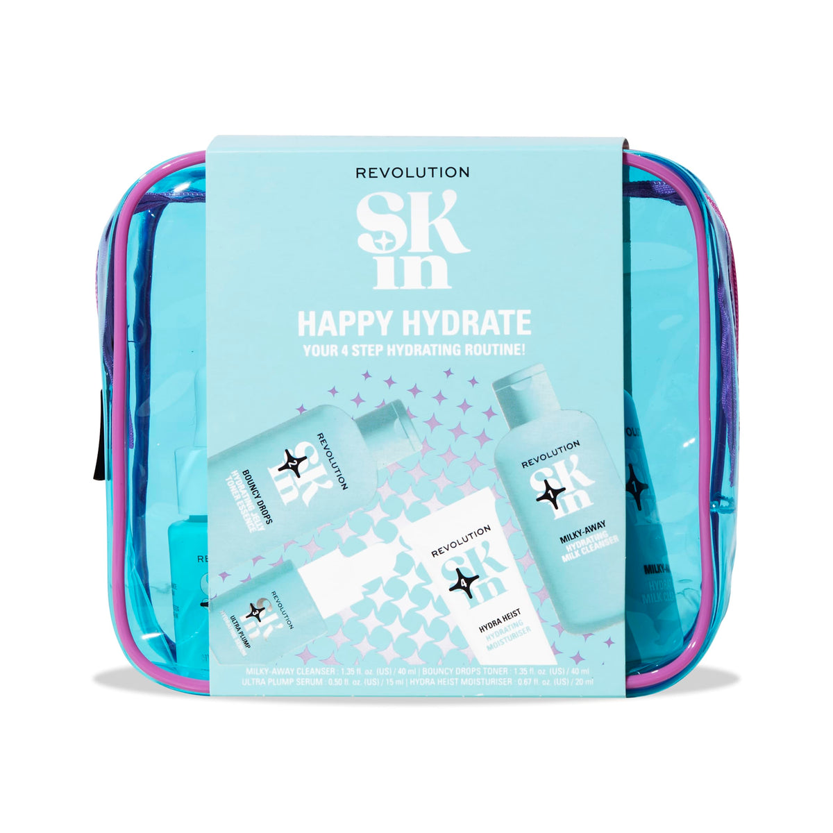 Revolution Skincare London Happy Hydrate 4 Step Starter Kit - Hydrating Skincare Set