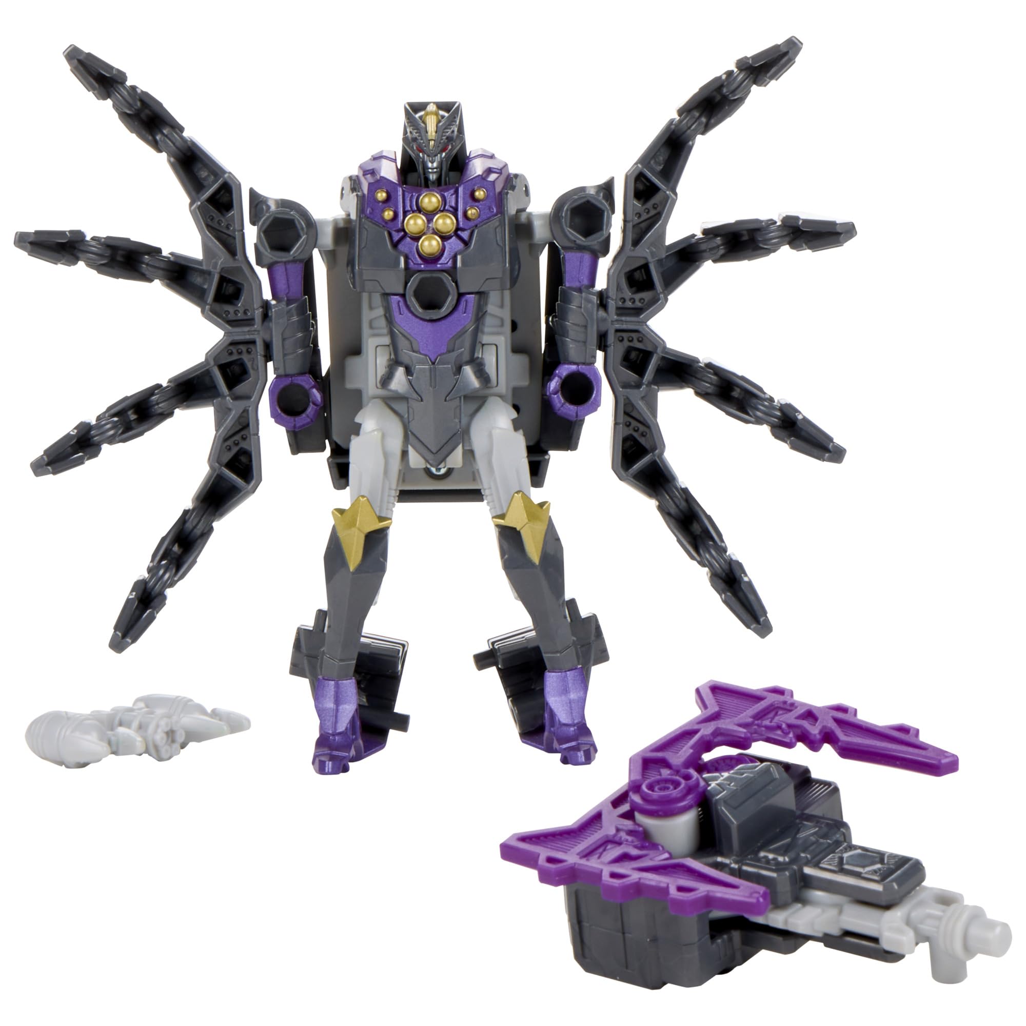 Transformers Airachnid Armored Cyber Changers Action Figure - 10-cm Robot to Spider | Hasbro 1