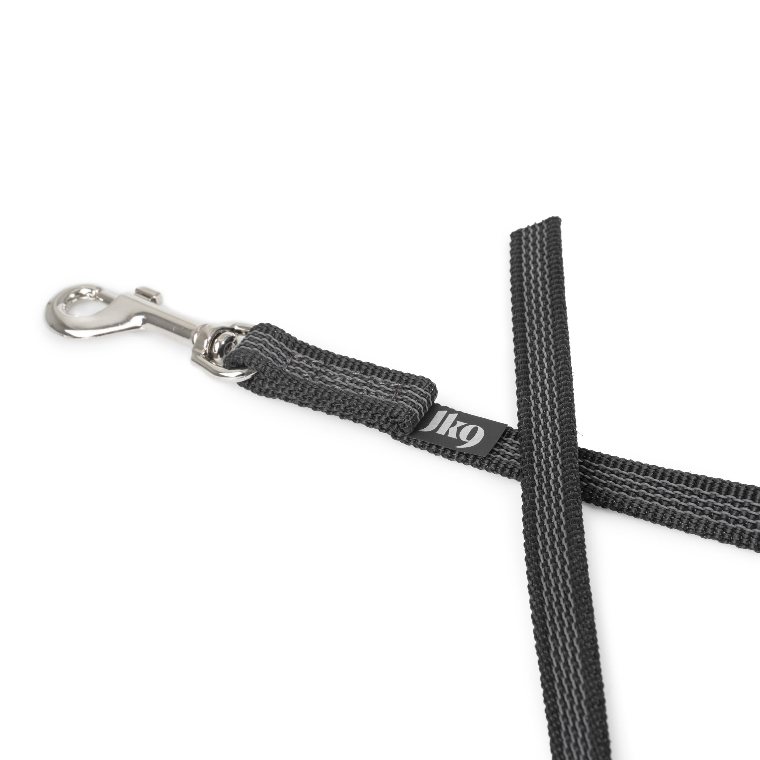 Julius-K9 Color & Gray Super-Grip Training Lead without Handle | 14 mm x 2 m | Black-Gray 3