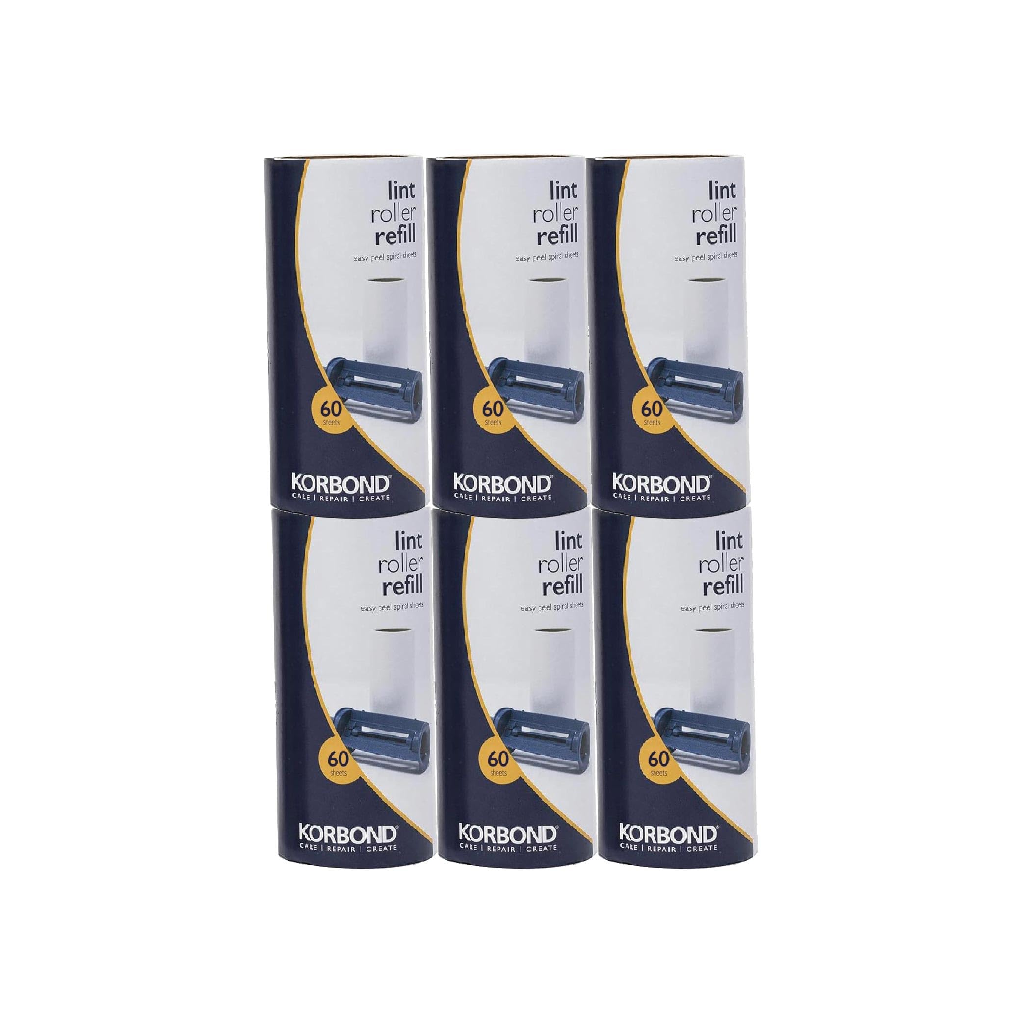 KORBOND Lint Roller and Refill Set - 451 Sheets Total | Extra Sticky Adhesive | Easy Peel 5
