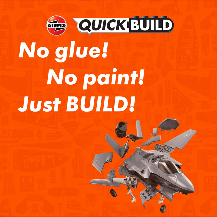 Airfix QUICKBUILD F-35B Lightning II Model Kit - Snap-Together Fighter Jet for Kids 6+