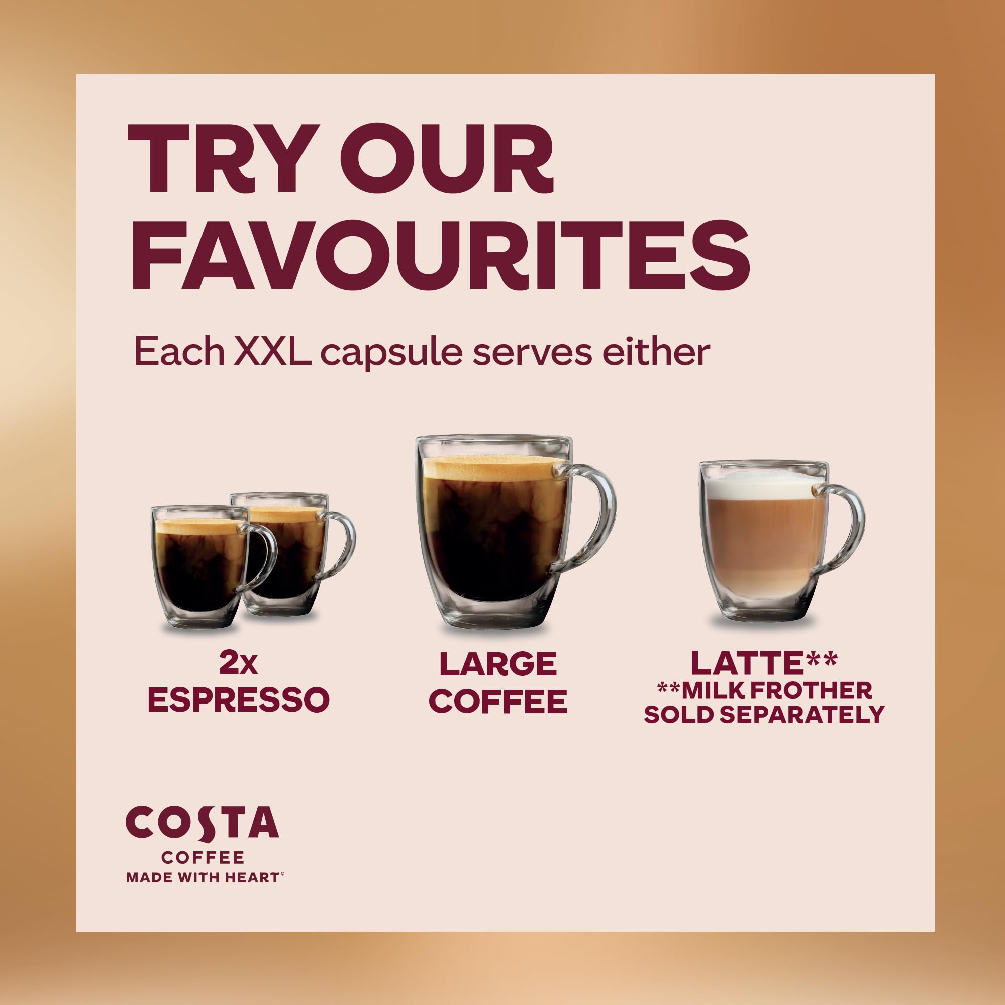 L"OR - Costa Smooth Medium Roast XXL Coffee Pods (Pack of 5, 50 Capsules) 4