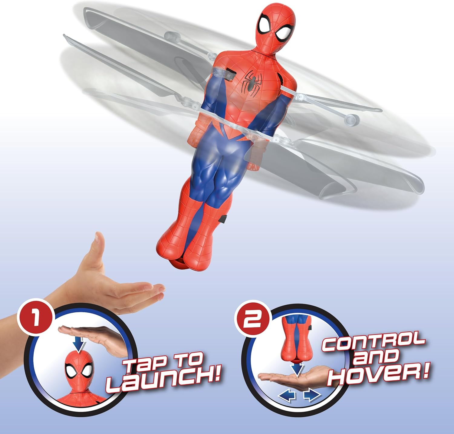 Hover 'n' Spin Spider-Man with Real Fly Action - Interactive Flying Toy for Kids 3