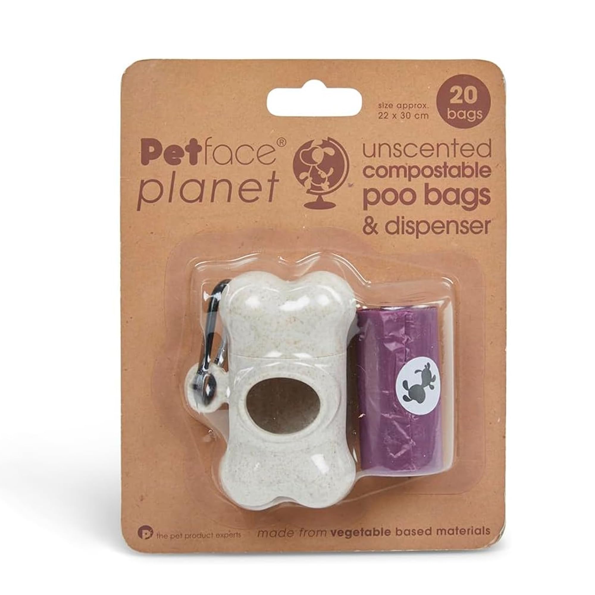 Petface Compostable Dog Poop Bag Dispenser with 20 Bags 3