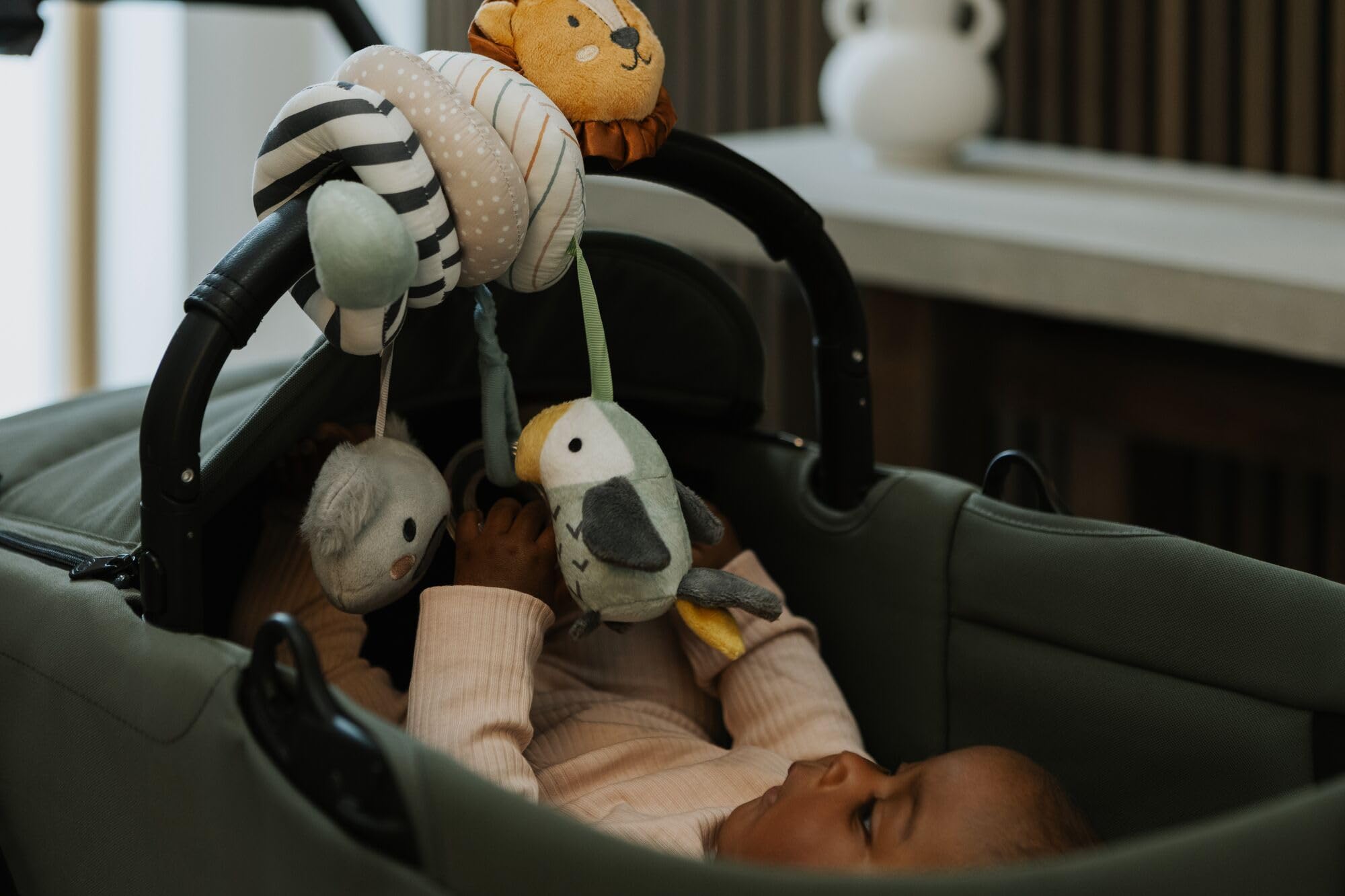 Nuby Animal Adventures Activity Spiral - Sensory Pram Toy for Babies 0-3 Years 7