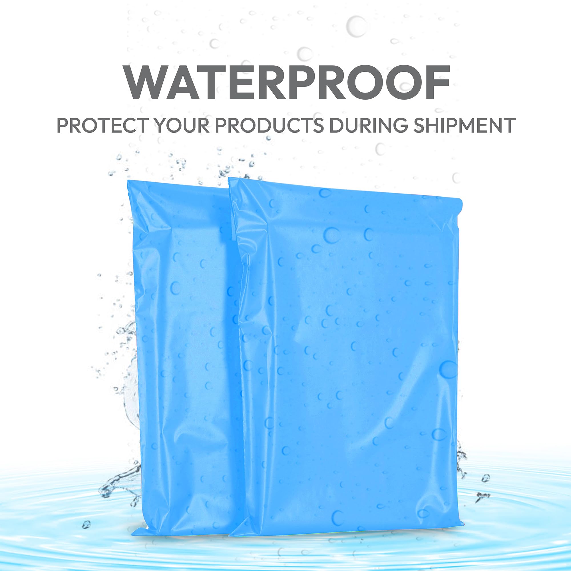 delka Polyethylene Padded Envelope Mailers - 100 Pack Blue Self-Seal | Tear-Resistant 8