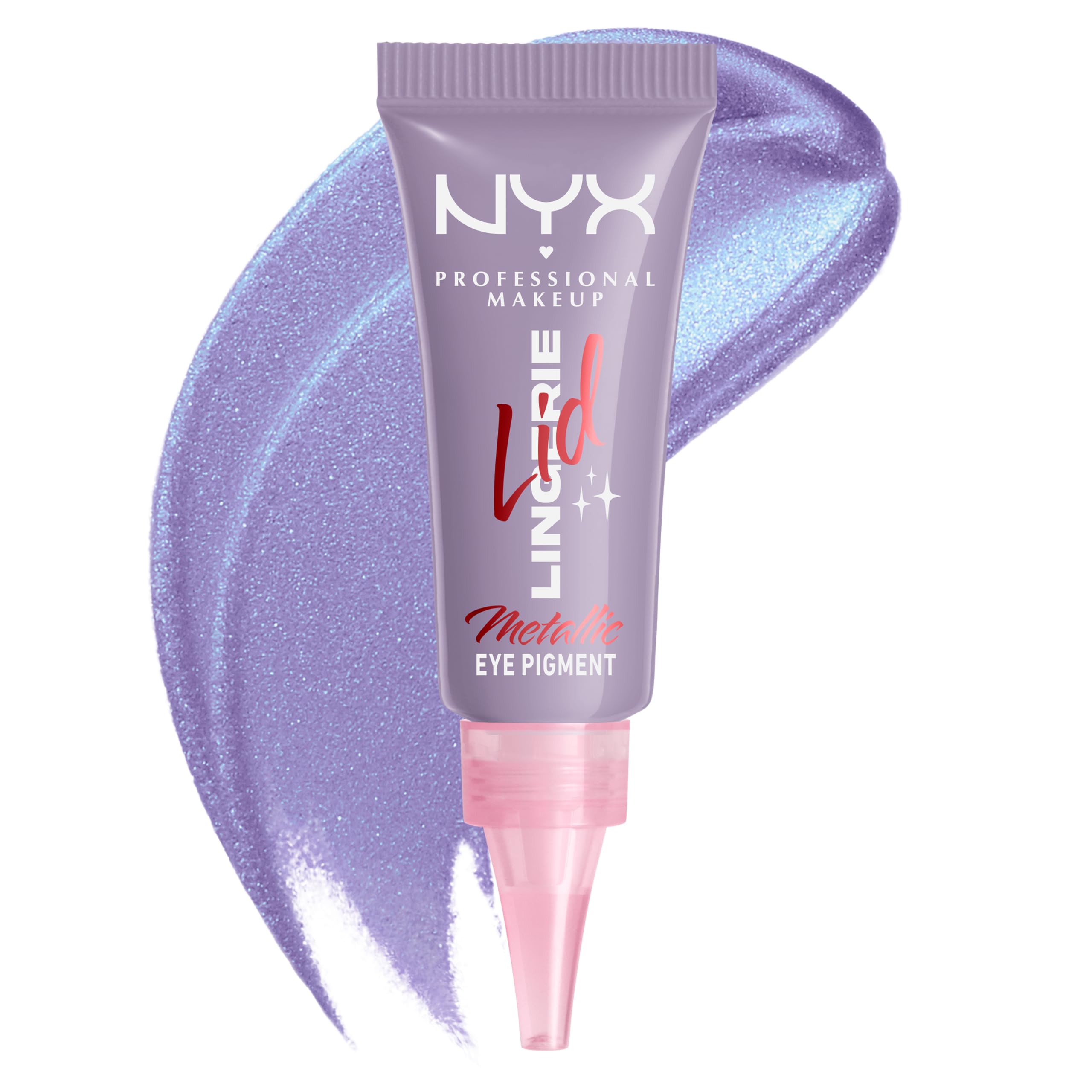 NYX PROFESSIONAL MAKEUP Lid Lingerie Cream Eye Pigment Eyeshadow - Up to 24H Wear | Lacy Lilac | 6 ml 1