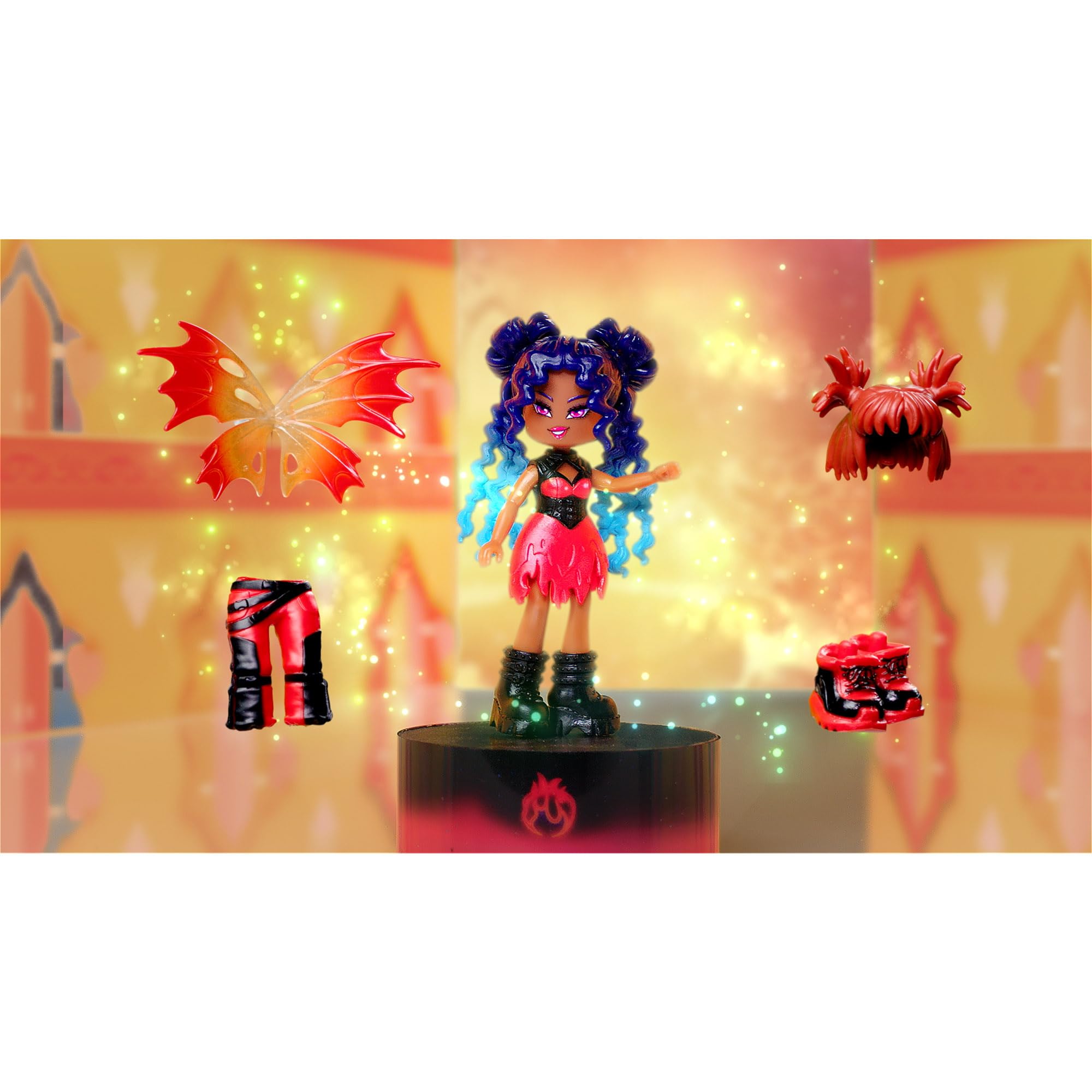 Royale High Fire Fairy 3-Inch Fashion Doll with 9 Accessories and Virtual Code - Series 1 5