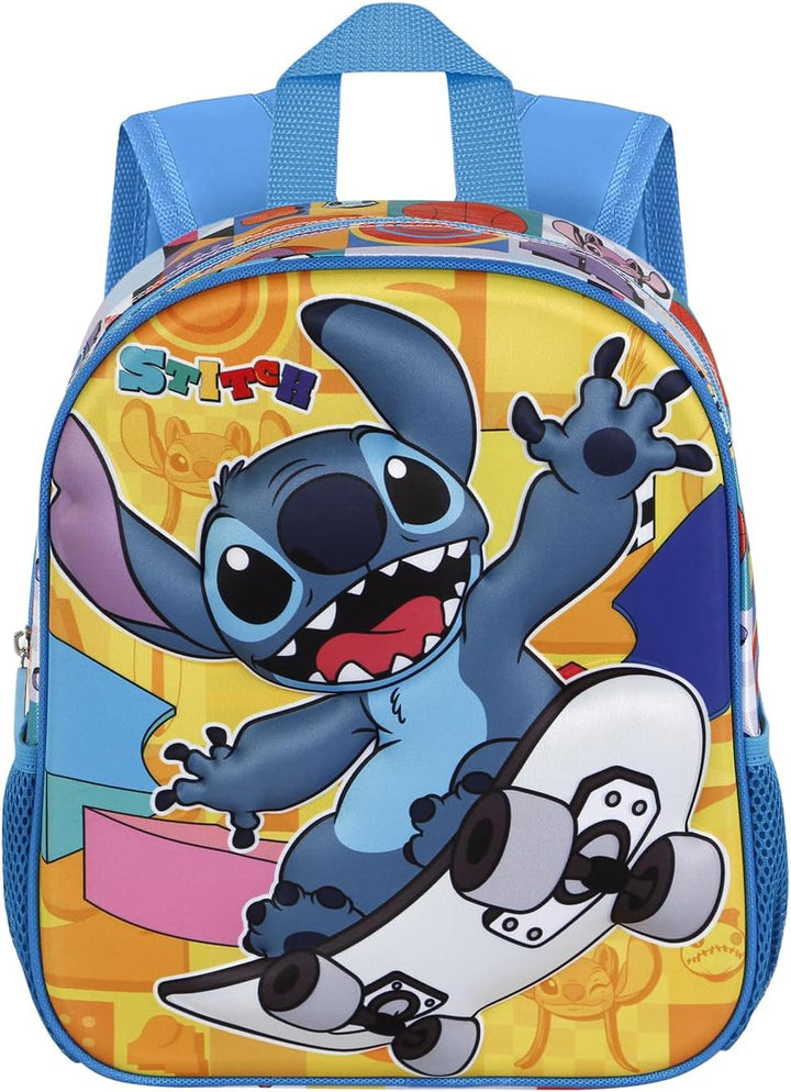 Lilo and Stitch Skater-Small 3D Backpack, Yellow, 26 x 31 cm, Capacity 8.5 L