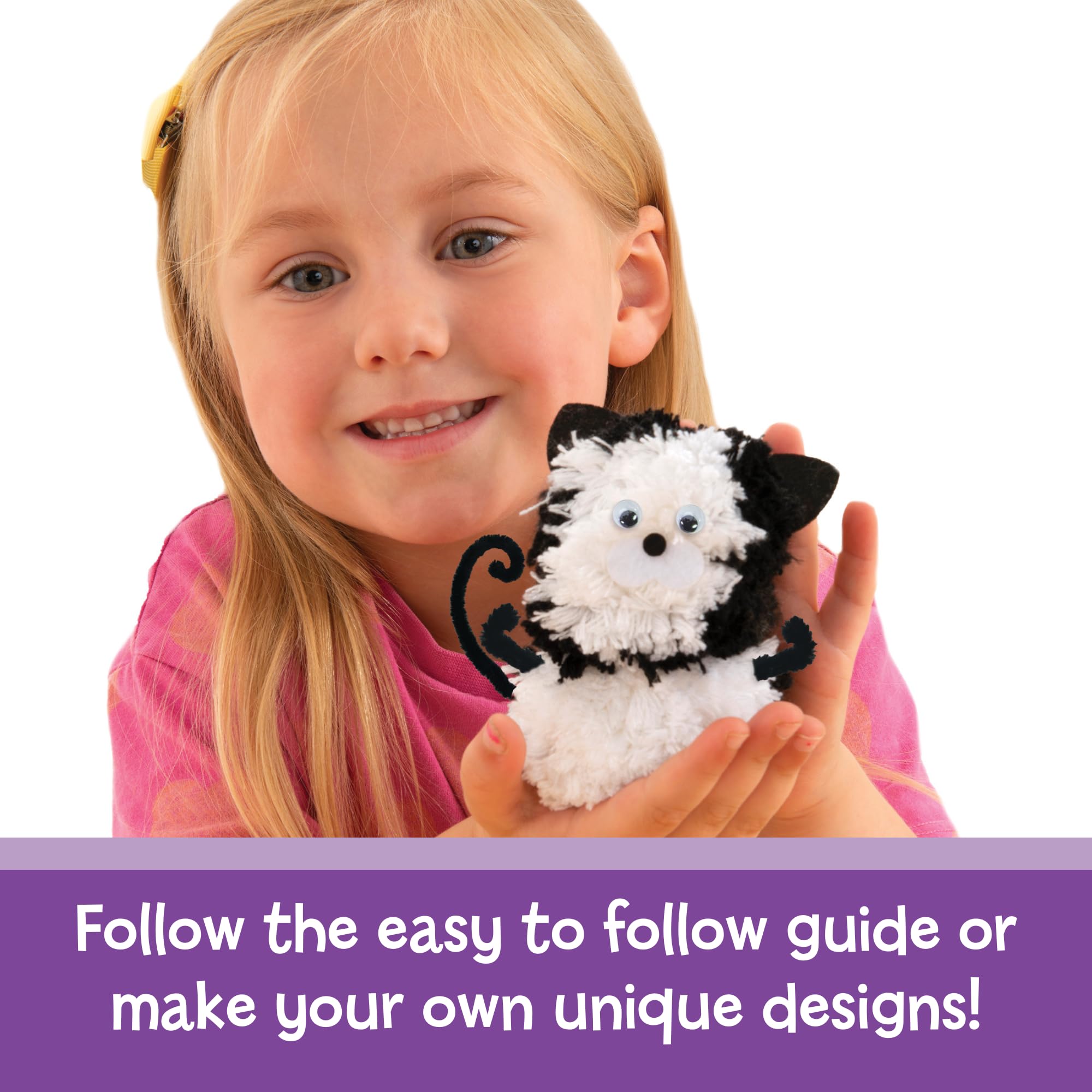 Galt Pom Pom Pets Craft Kit - Knitting & Sewing Set for Kids Ages 5+ 2