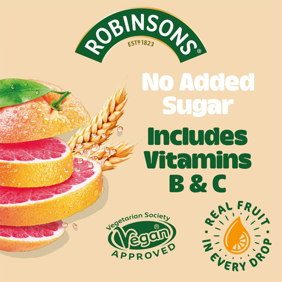 Robinsons Fruit and Barley - Real Fruit Squash, Low Calorie - Pink Grapefruit