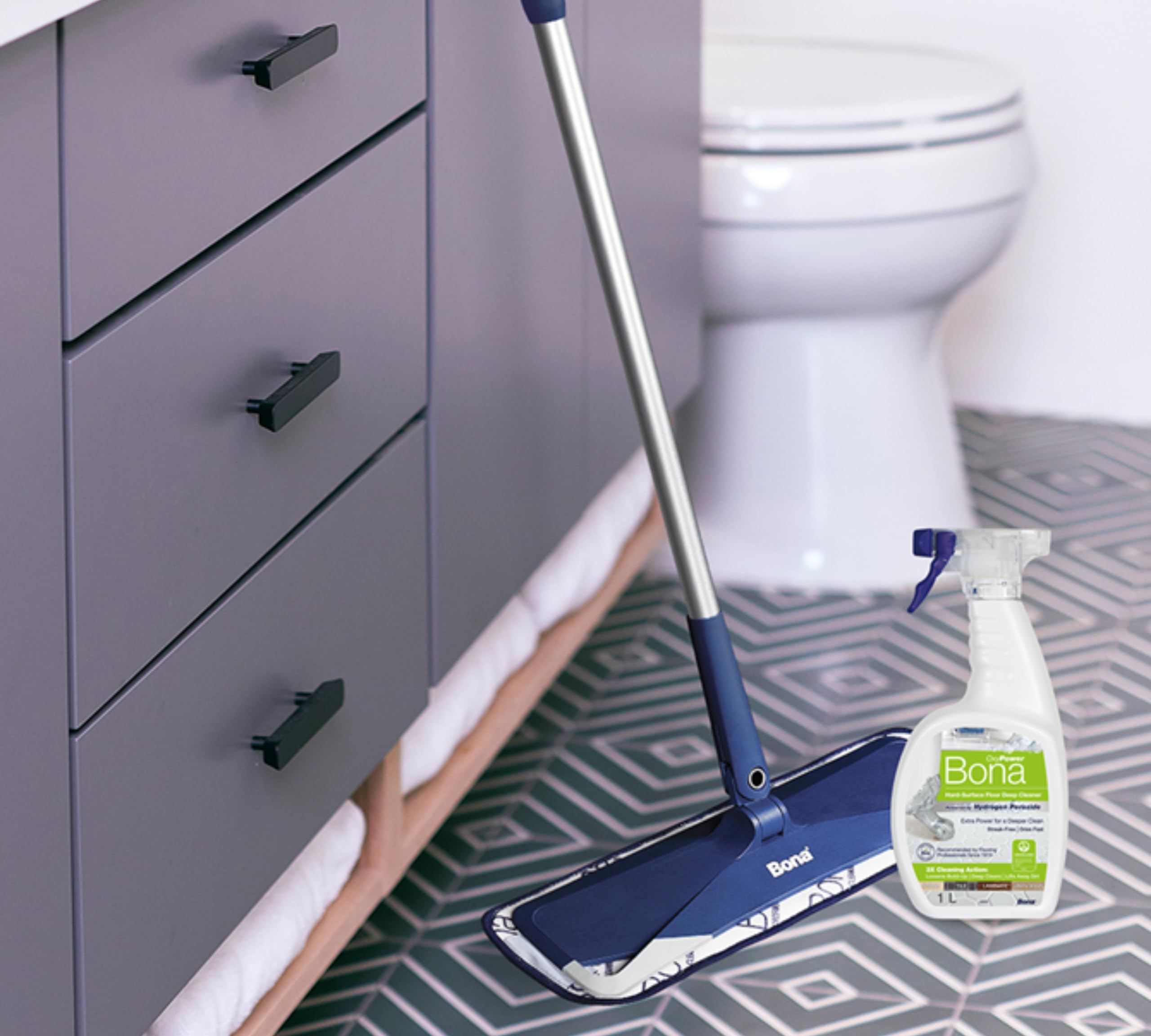 Bona OxyPower Hard-Surface Floor Cleaner Liquid - Deep Cleaning, Streak Free | 1 Litre