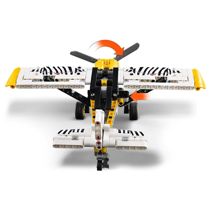 LEGO Technic Bush Plane Toy - 333-Piece Building Set with Spinning Propeller for 8+ Year Olds