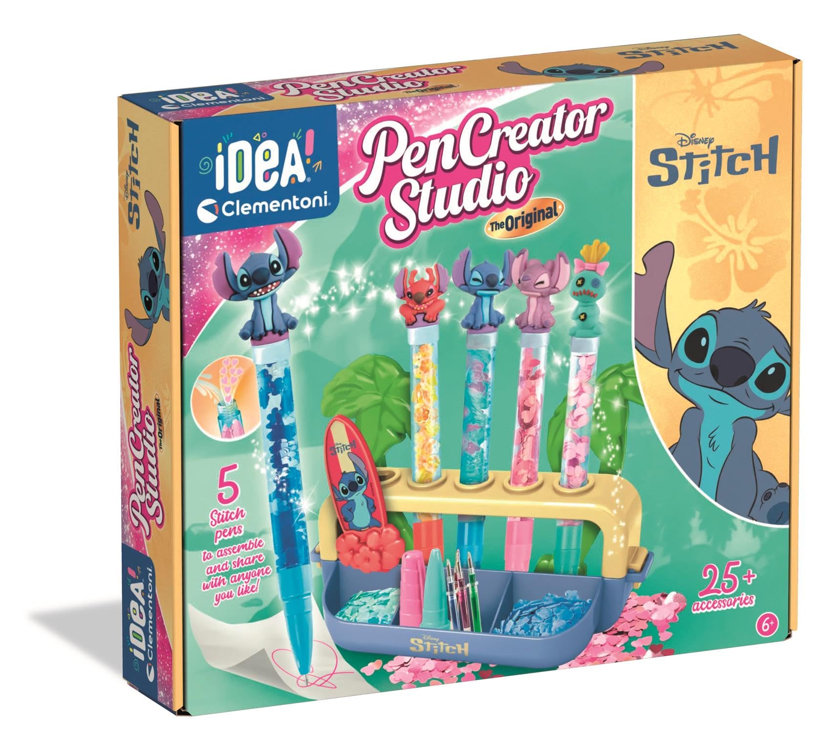 Clementoni - Stitch Pen Lab Create Colourful Stitch-Inspired Pens with Accessories 1