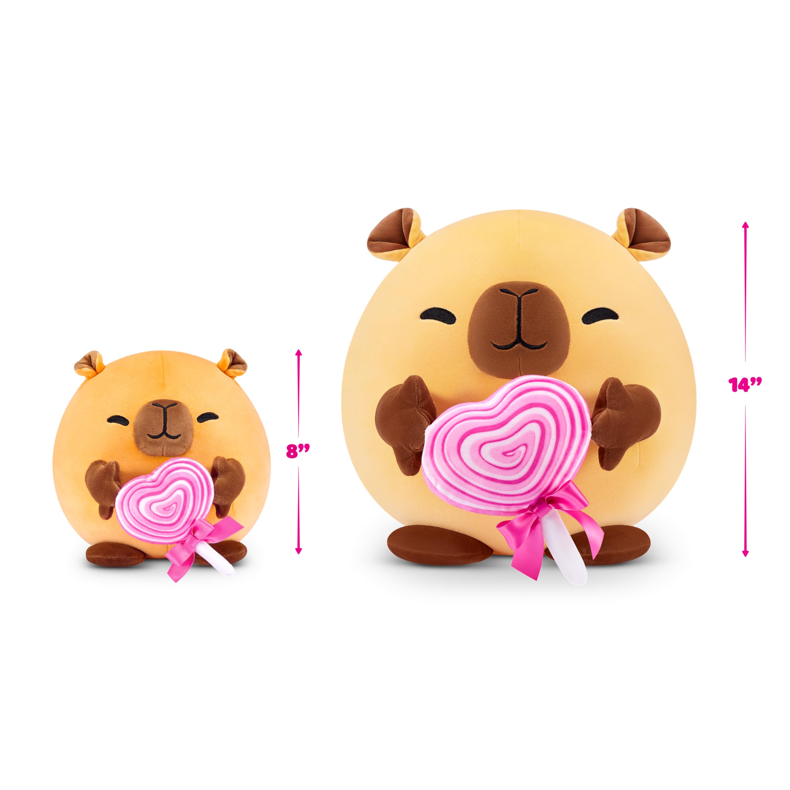 Snackles Capybara - 20 cm ZURU Cuddly Squishy Comfort Plush with Lollipop Snack 1