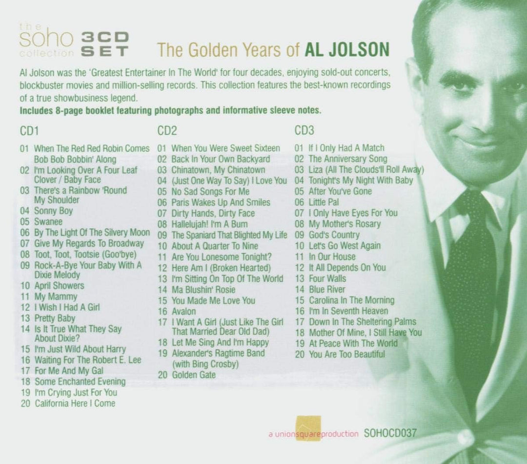 Al Jolson - The Golden Years of Al Jolson - Classic Jazz and Easy Listening Music Collection [Audio CD]