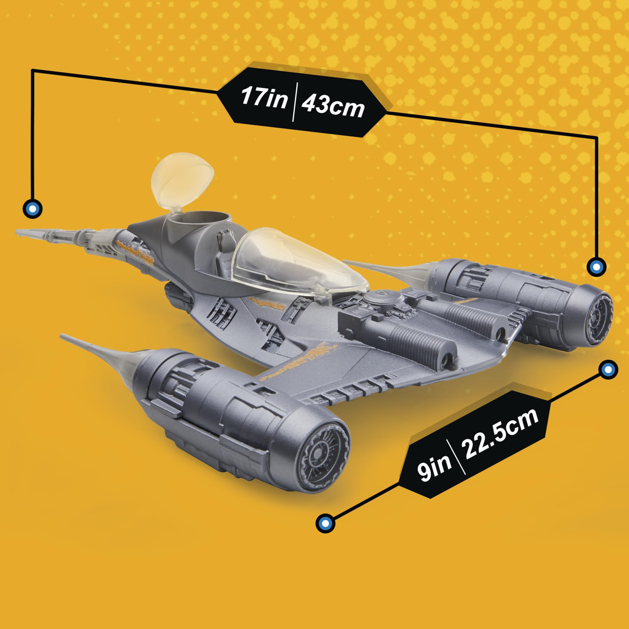 Star Wars Epic Hero Series The Mandalorian's N-1 Starfighter - 4+ Years | 17-Inch Ship | Includes 2 Figures & 4 Accessories 6