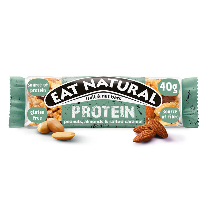 Eat Natural Protein Peanuts, Almonds & Salted Caramel Fruit & Nut Bars (12 x 40g)