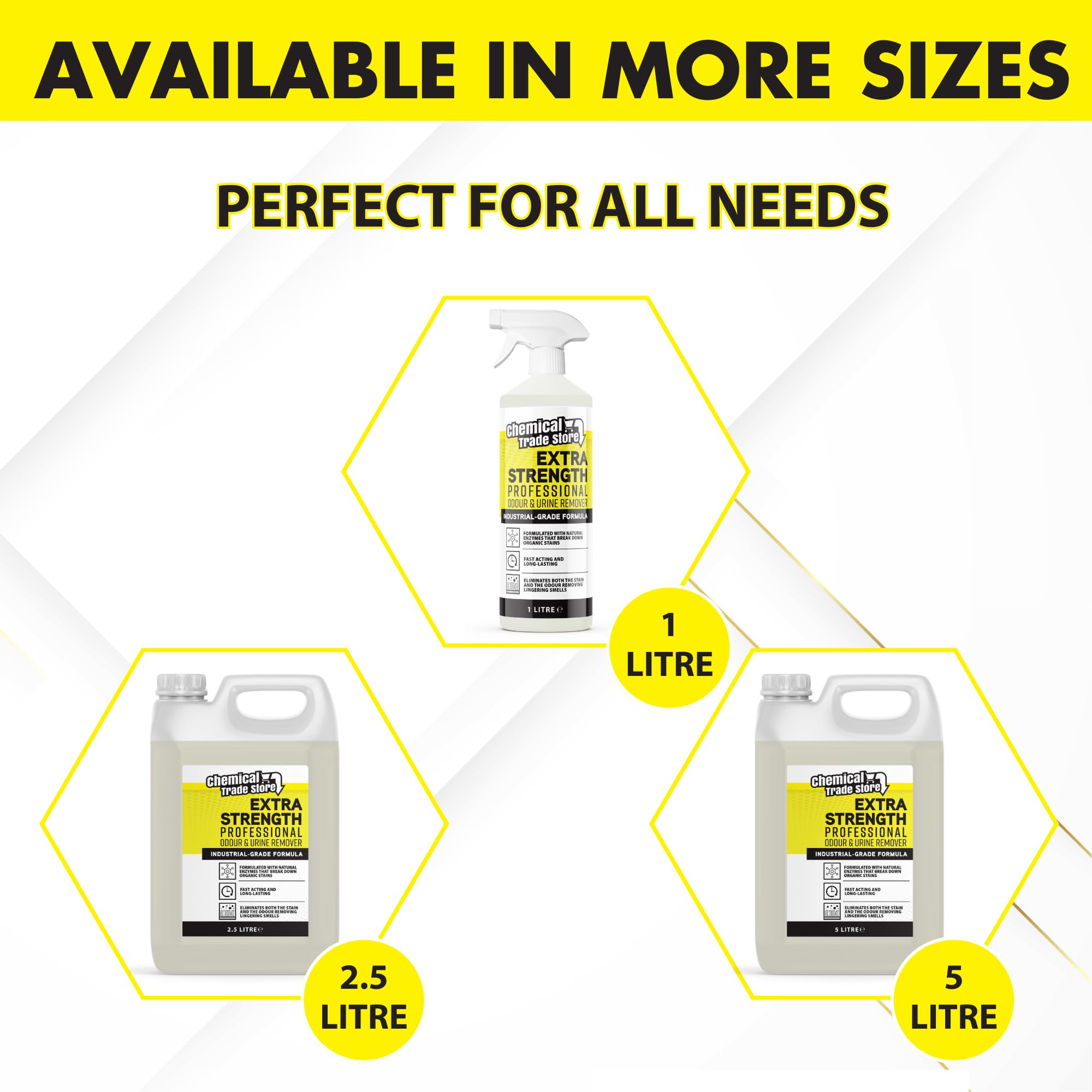 Chemical Trade Store Professional Odour & Urine Eliminator - 1L Enzyme-Based Stain Remover 6