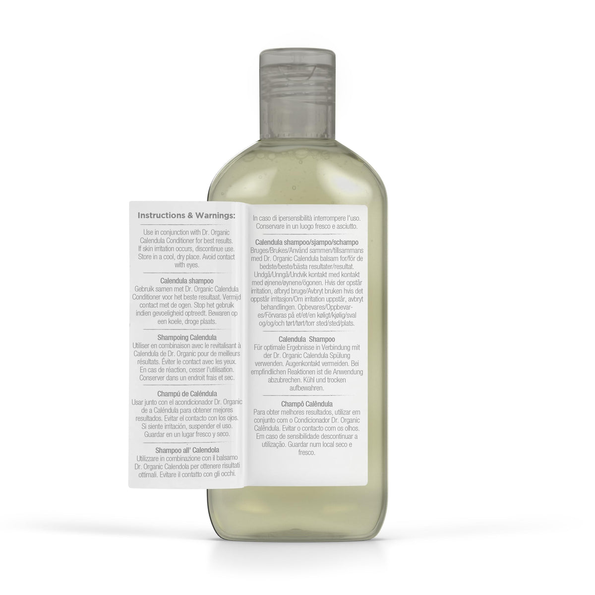 Dr. Organic Calendula Shampoo - Fragrance-Free, Sensitive Skin, Natural, Vegan 265ml