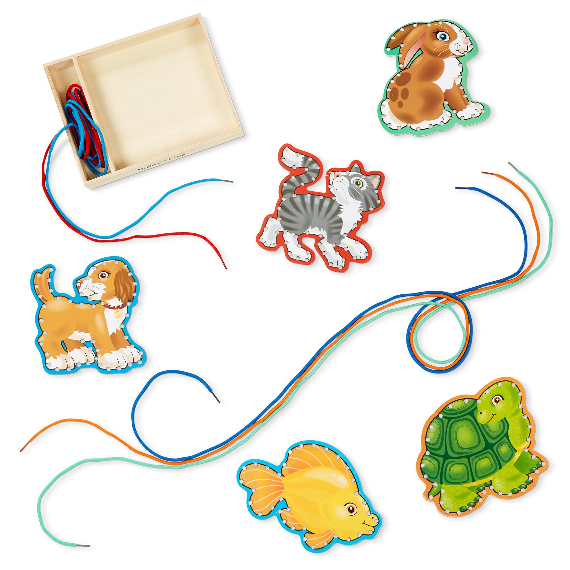 Melissa & Doug Wooden Panels & Laces - Pets | Fine Motor Skill Builder | Ages 3+ | Gift for Boy or Girl 1