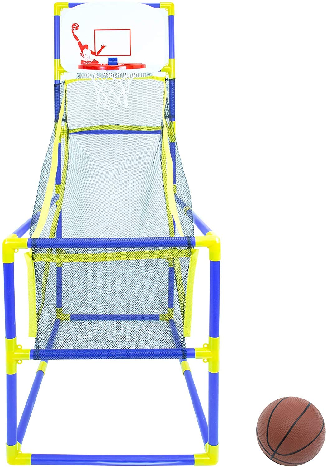 Global Gizmos 55639 Arcade Basketball Hoop - Indoor/Outdoor Use | Easy Assembly | Includes 2 Balls & Pump 5