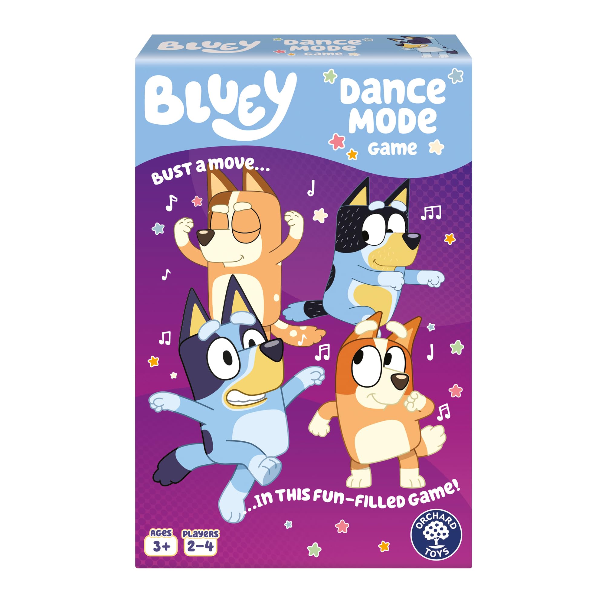 Orchard Toys Bluey Dance Mode Game | Active Card Game for Ages 3+ | Includes 27 Cards & Spinner 1