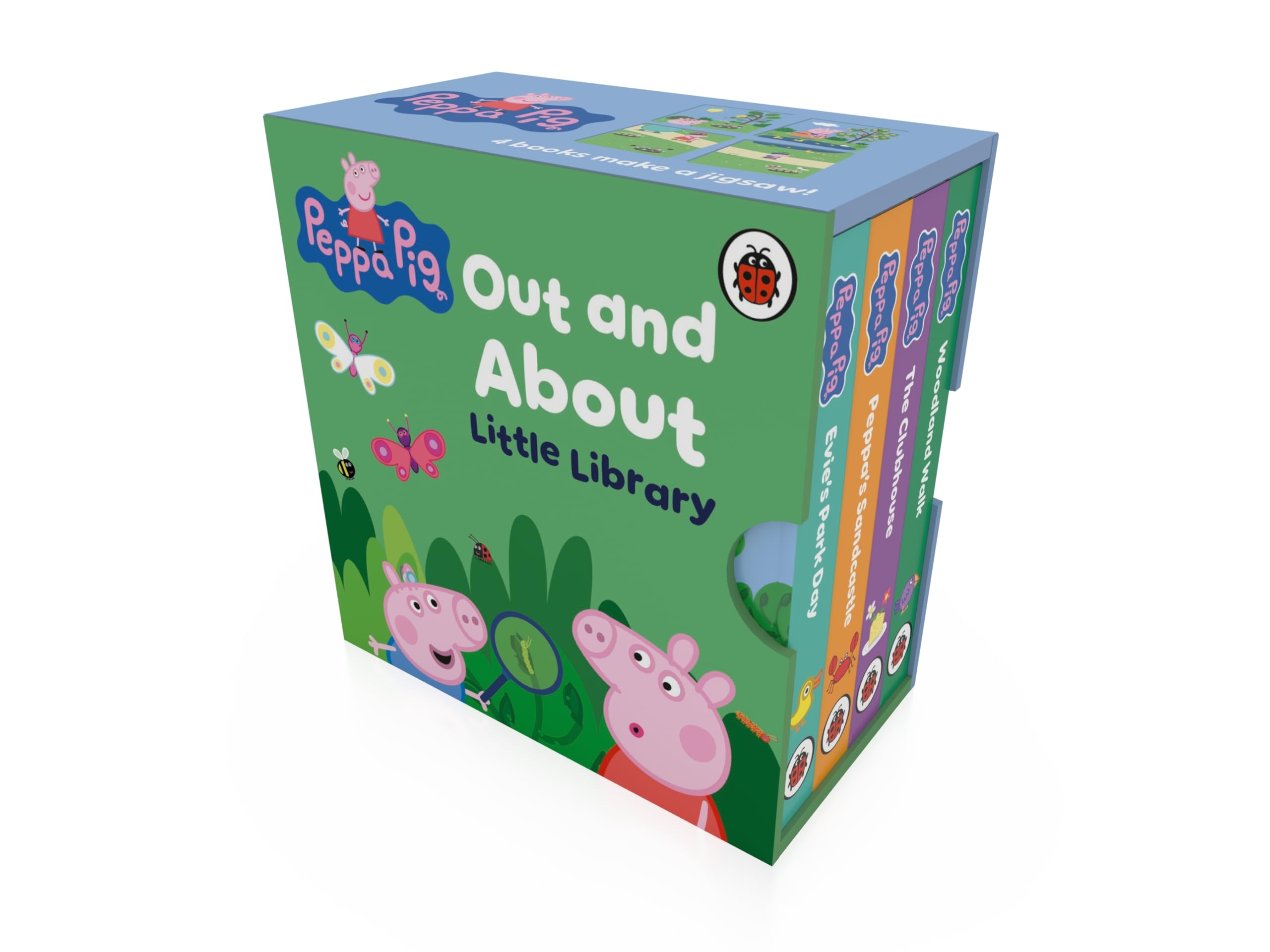 Peppa Pig Out and About Little Library Board Book - Ages 3-6 1