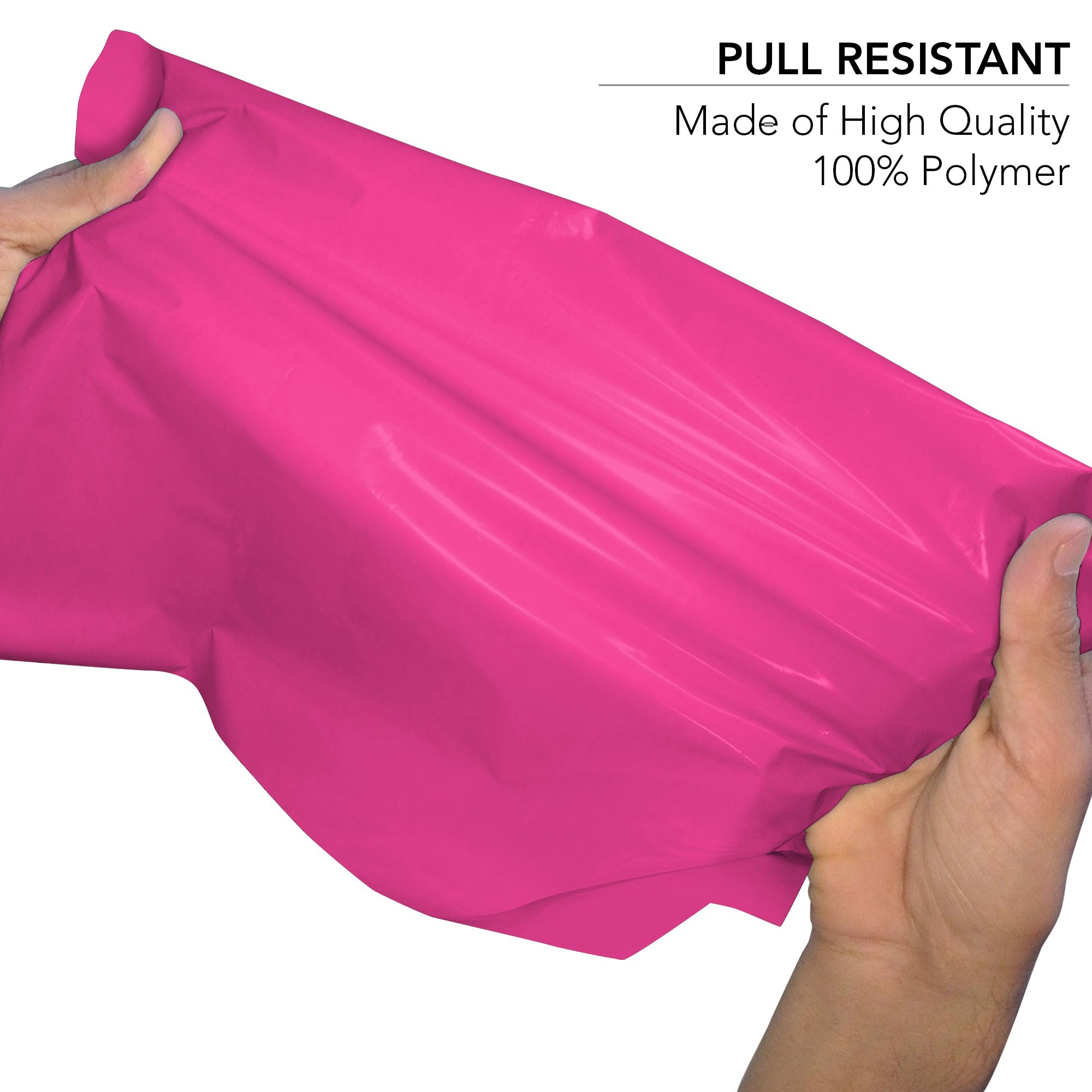 YUNJU 60 Mixed Size Hot Pink Plastic Mail Bags - Self-Seal, Waterproof Shipping Envelopes 4