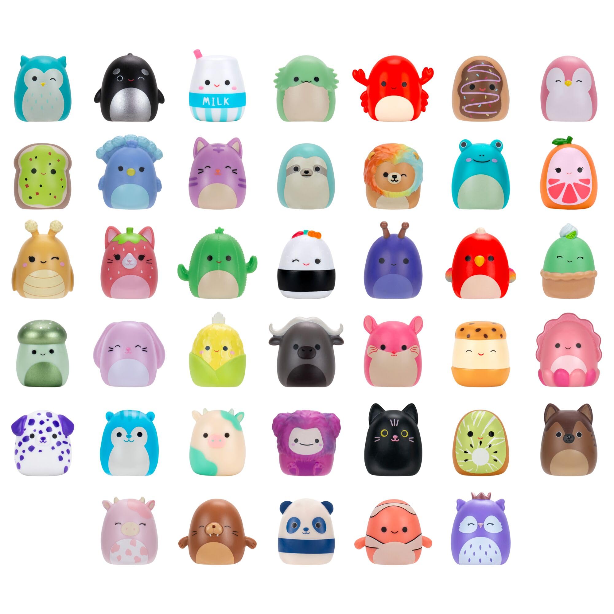 Squish-a-longs Mini-Squish Multipack with 2 Clip-a-longs and 40 Mini Figures – Saku the Hawaiian Pizza & Wendy the Frog Themed Carrying Cases 6