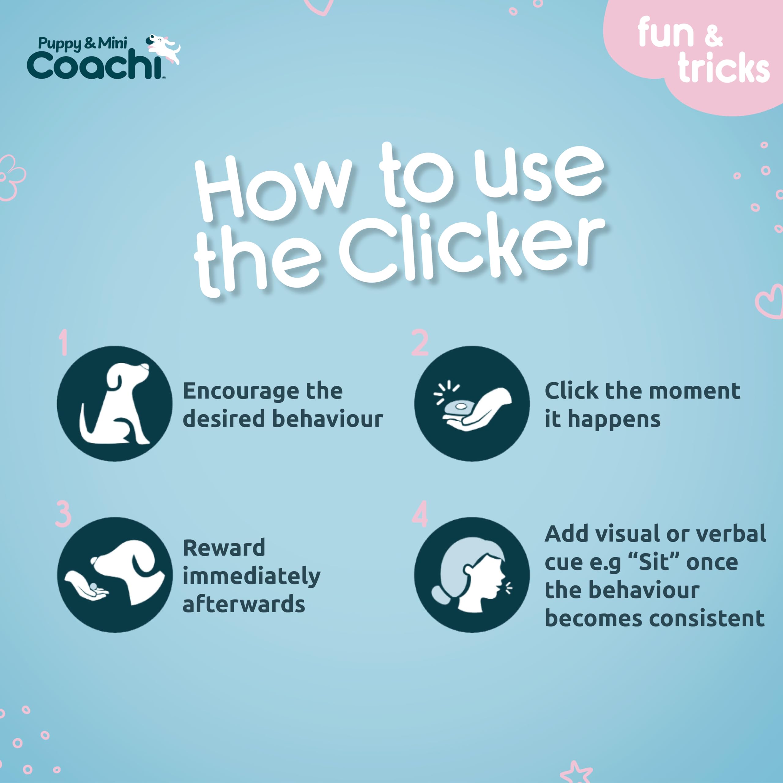 Coachi Puppy & Mini Whizzclick - 2-in-1 Combined Clicker and Whistle for Dog Training | Teal/Mint 5