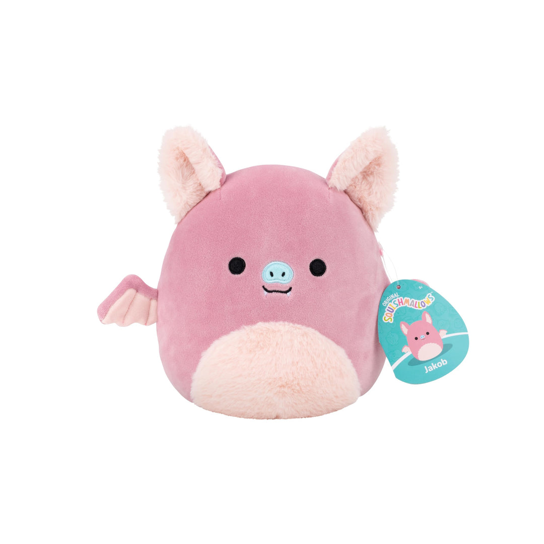 Squishmallows Jakob the Pink Fruit Bat - 7.5 Inch Plush Toy for Kids 3 Years and Up