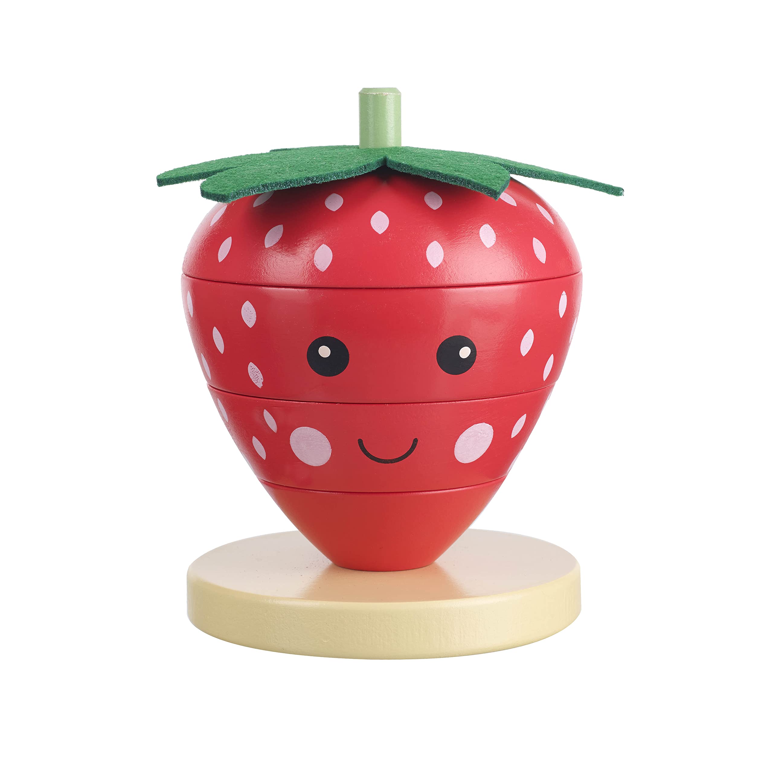 Orange Tree Strawberry Stacking Rings - Wooden Educational Toy for Toddlers 12 Months+ 1