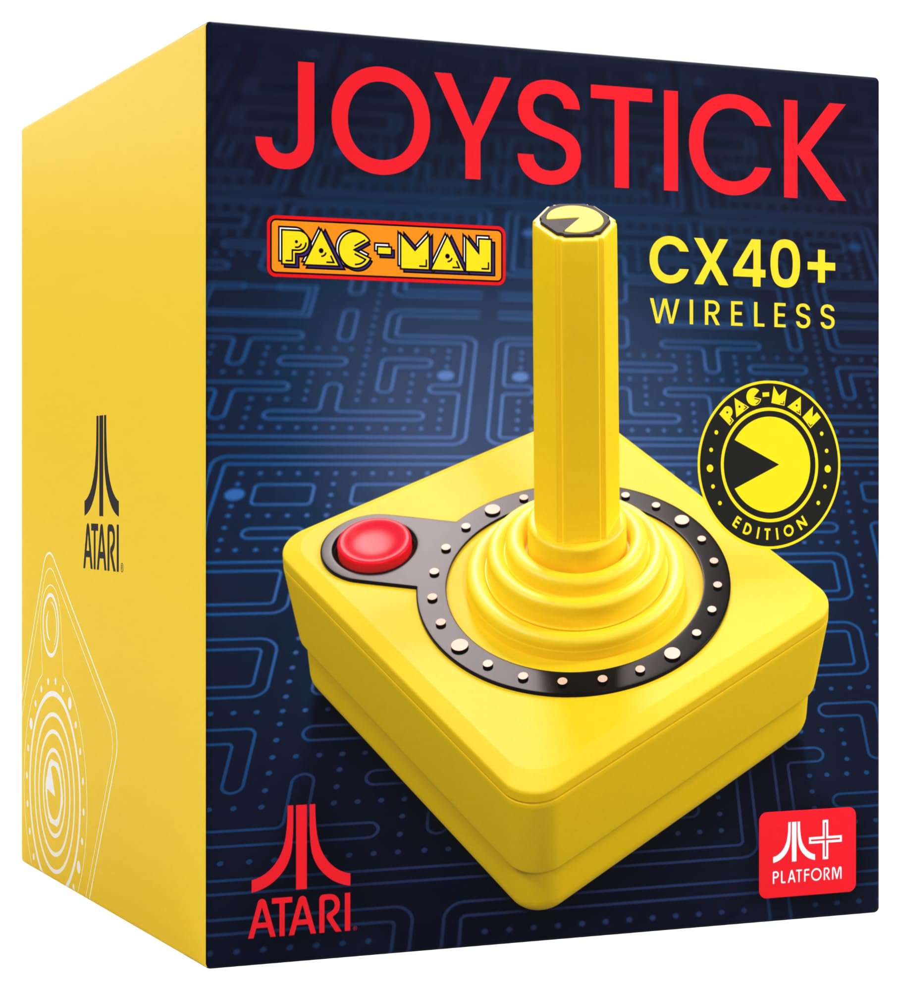 Pac-Man Edition Atari CX40+ Wireless Joystick Yellow 1