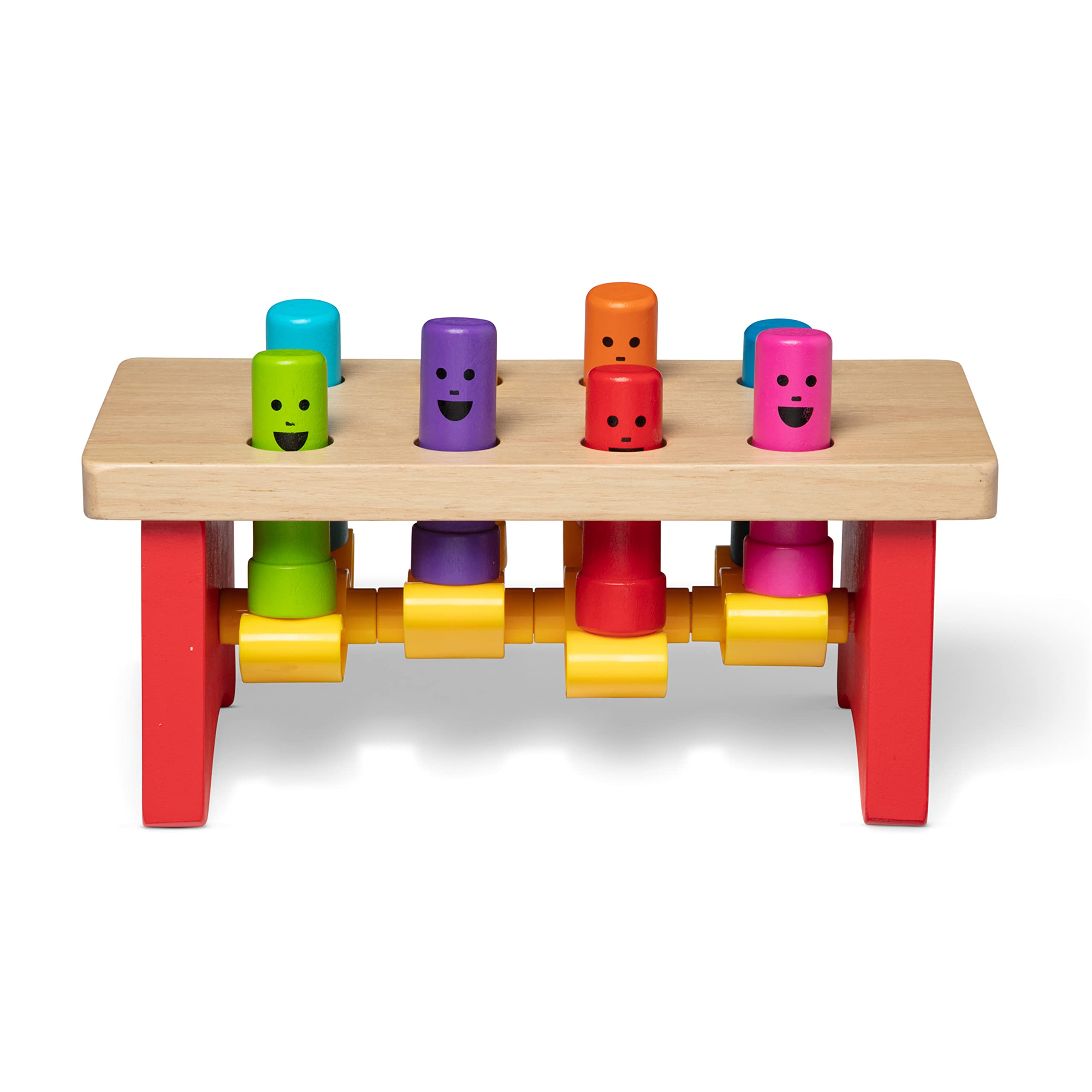 Melissa & Doug Deluxe Pounding Bench - Wooden Motor Skills Toy for Toddlers 2+ 1