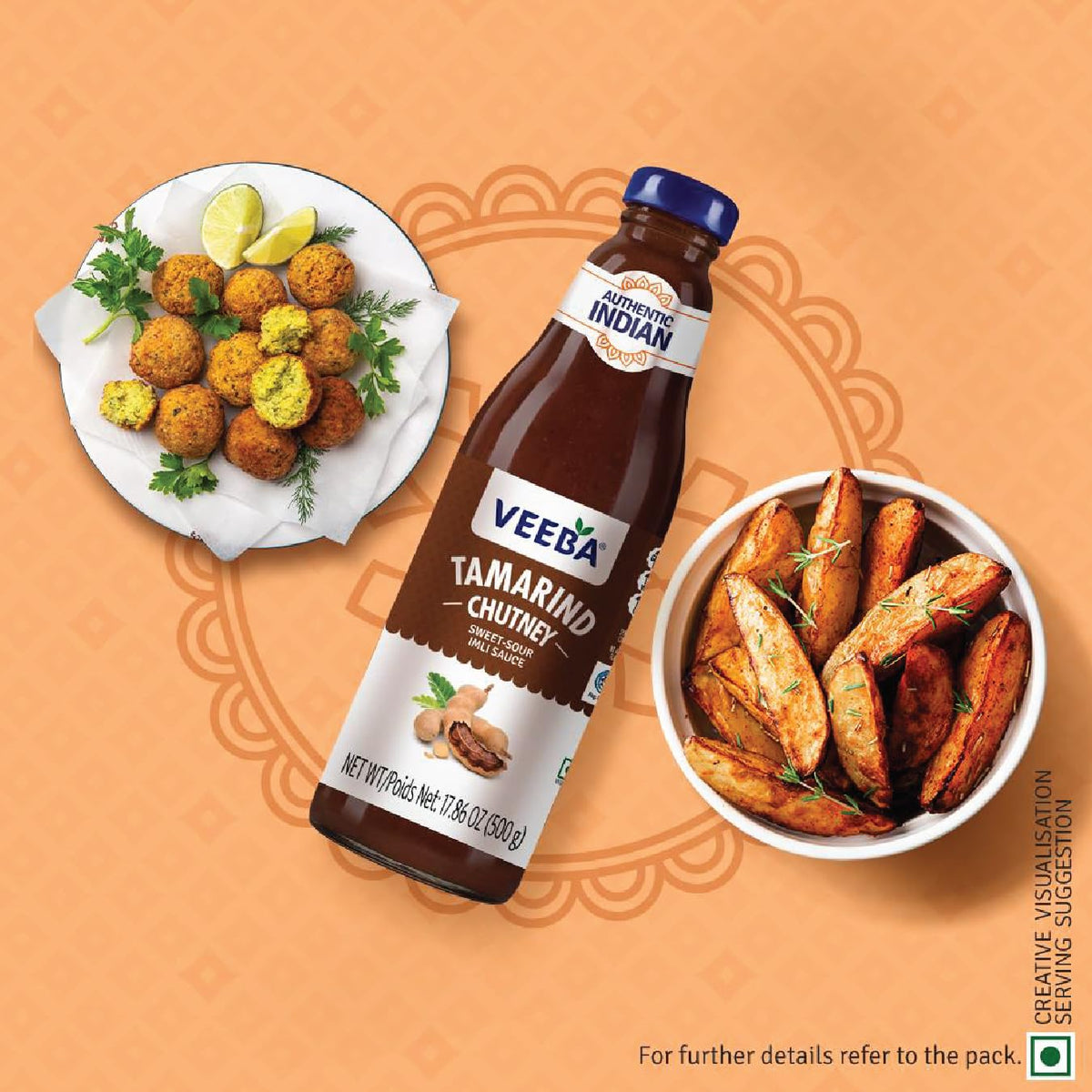 Veeba Tamarind Chutney - Sweet & Tangy Indian Flavor for Snacks | 500g 5