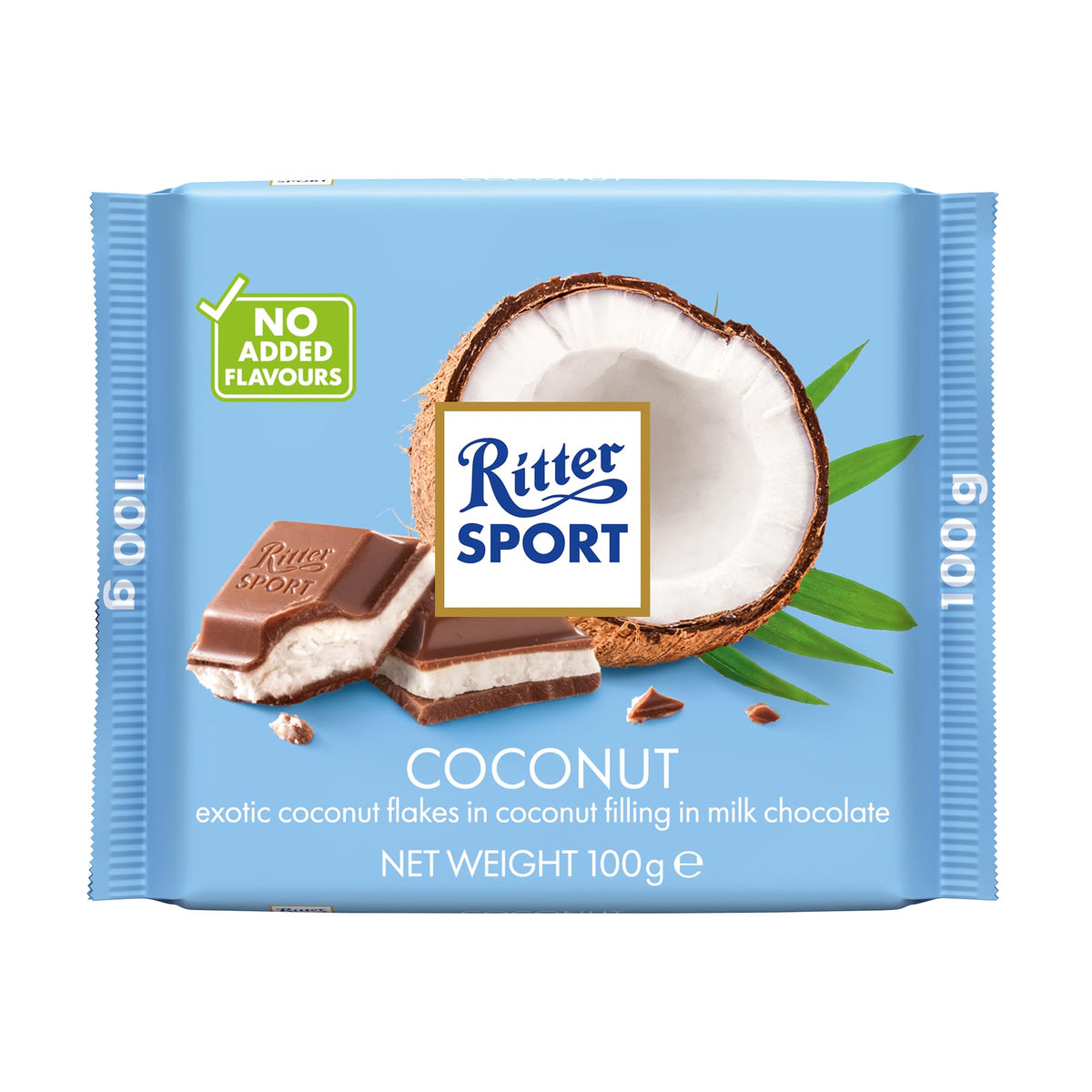 Ritter Sport Coconut Milk Chocolate Bar - 100g Sharing Bar