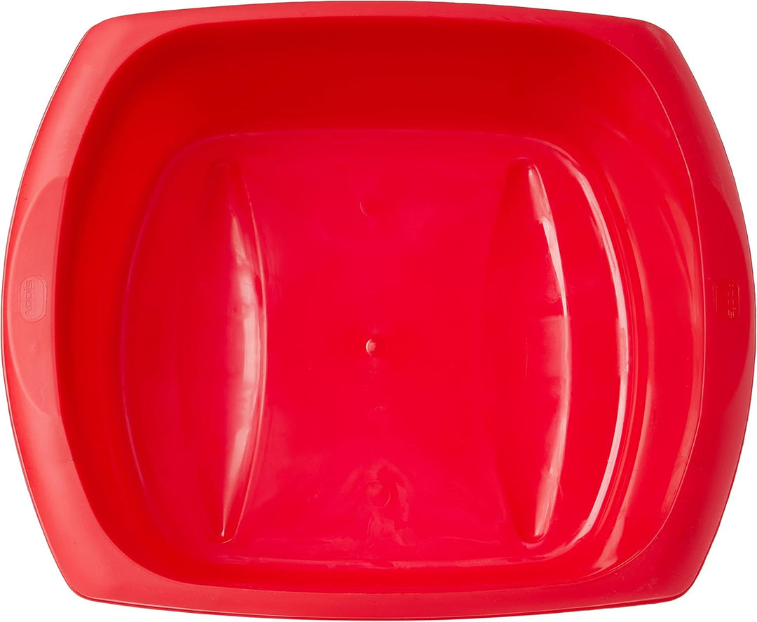 Addis Rectangular Washing Up Bowl, Roasted Red, 9.5 Litre