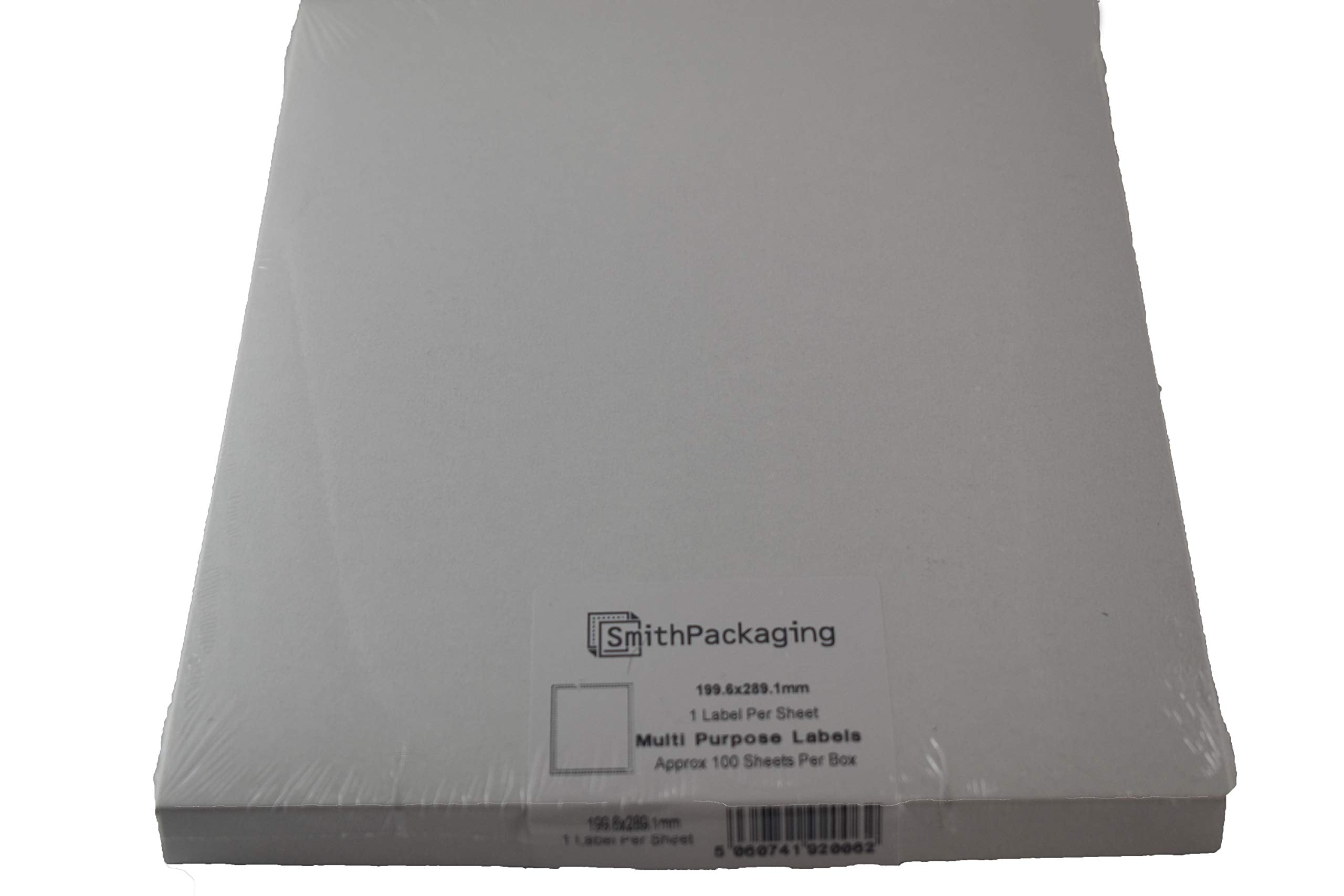SmithPackaging A4 Self Adhesive Address Labels, 1 Label Per Sheet, 100 Sheets 4