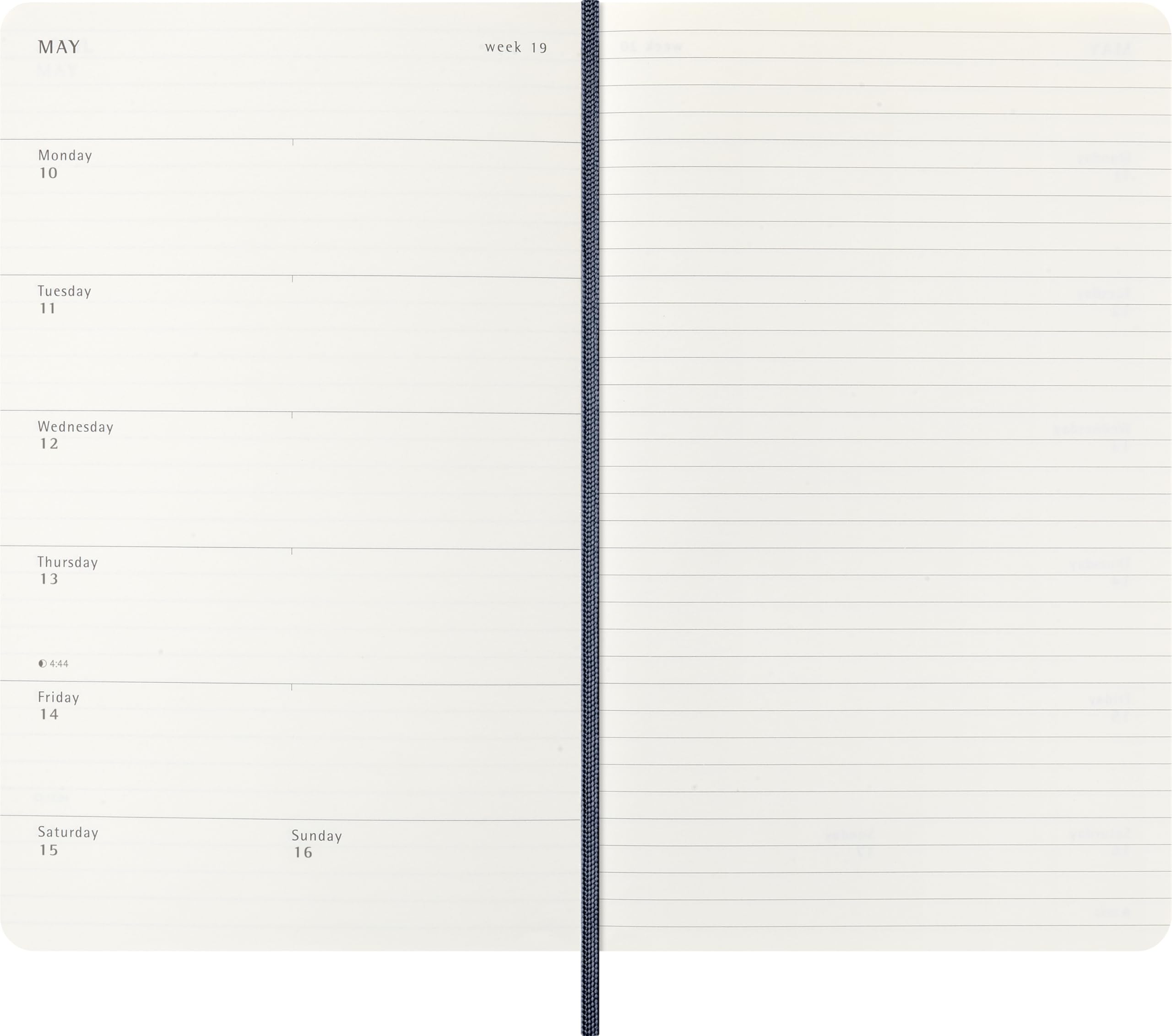 Moleskine Weekly Planner 2026-2027 18-Month Organizer | Large (13x21) Sapphire Blue 4
